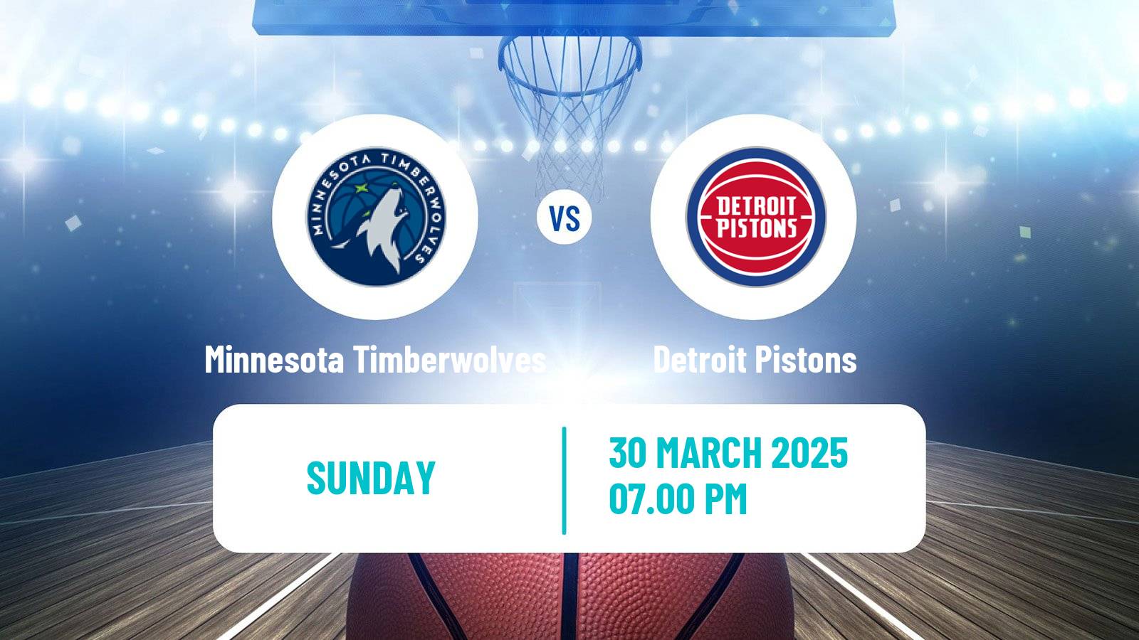 Basketball NBA Minnesota Timberwolves - Detroit Pistons