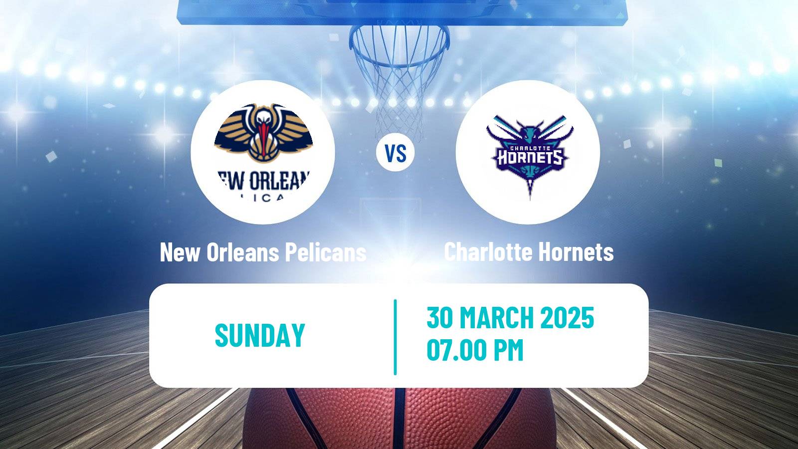 Basketball NBA New Orleans Pelicans - Charlotte Hornets