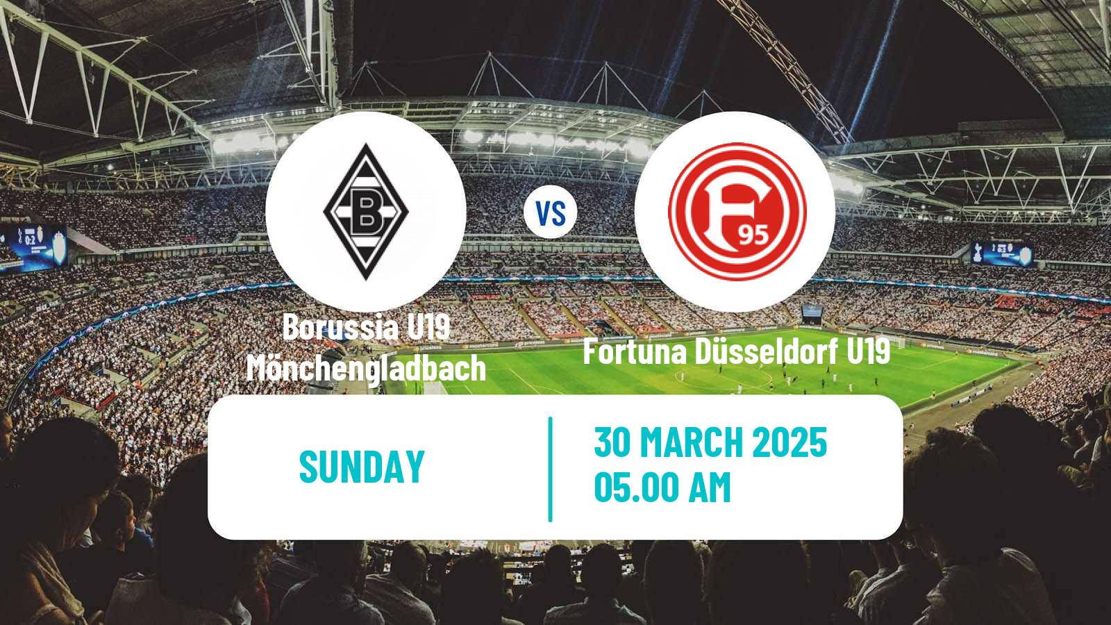 Soccer German DFB Youth League Borussia U19 Mönchengladbach - Fortuna Düsseldorf U19
