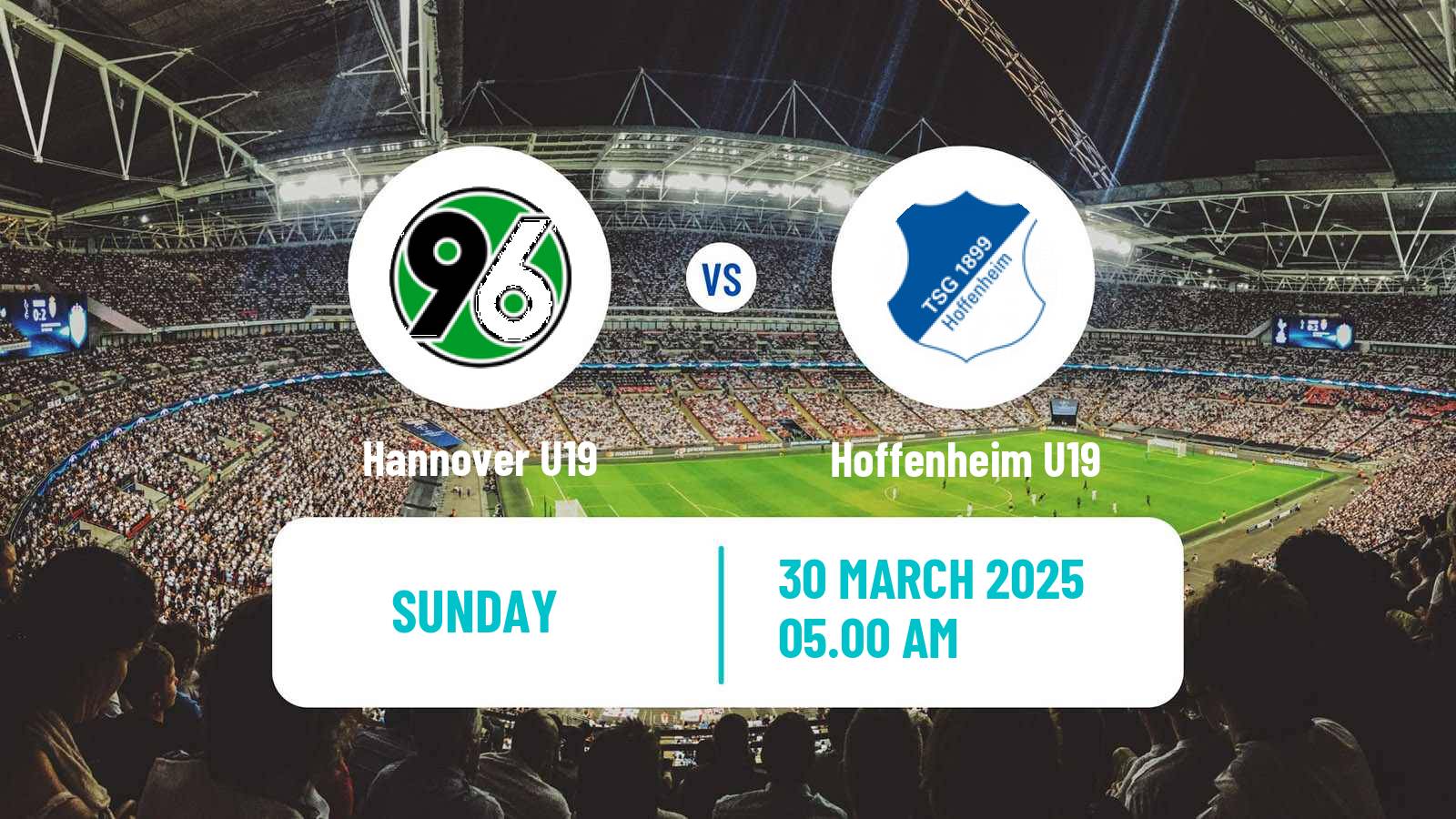 Soccer German DFB Youth League Hannover U19 - Hoffenheim U19