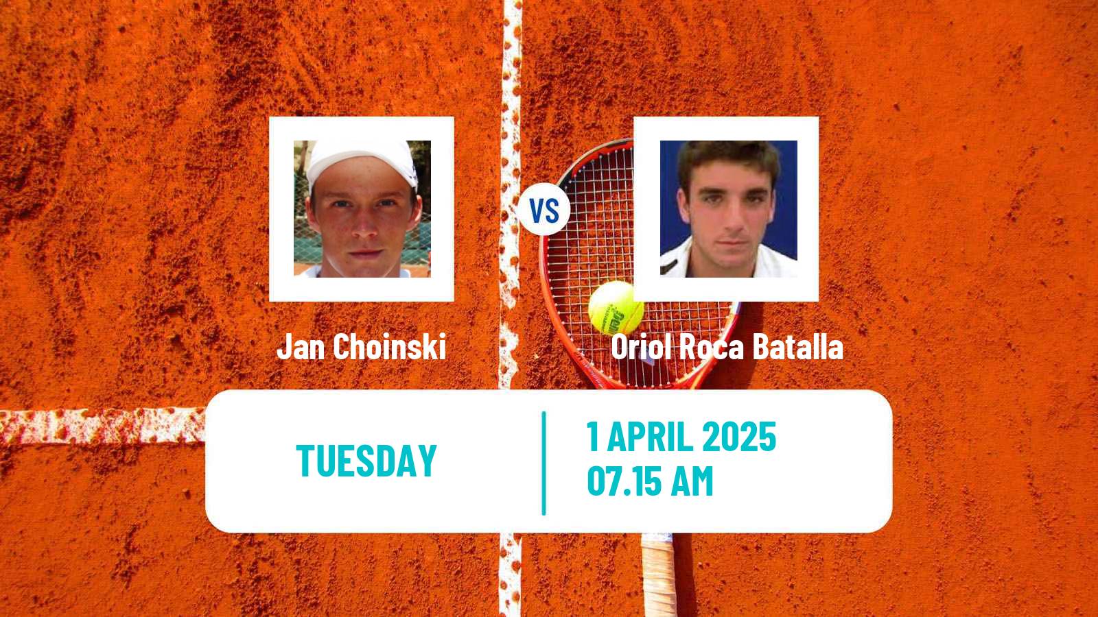 Tennis Menorca Challenger Men Jan Choinski - Oriol Roca Batalla