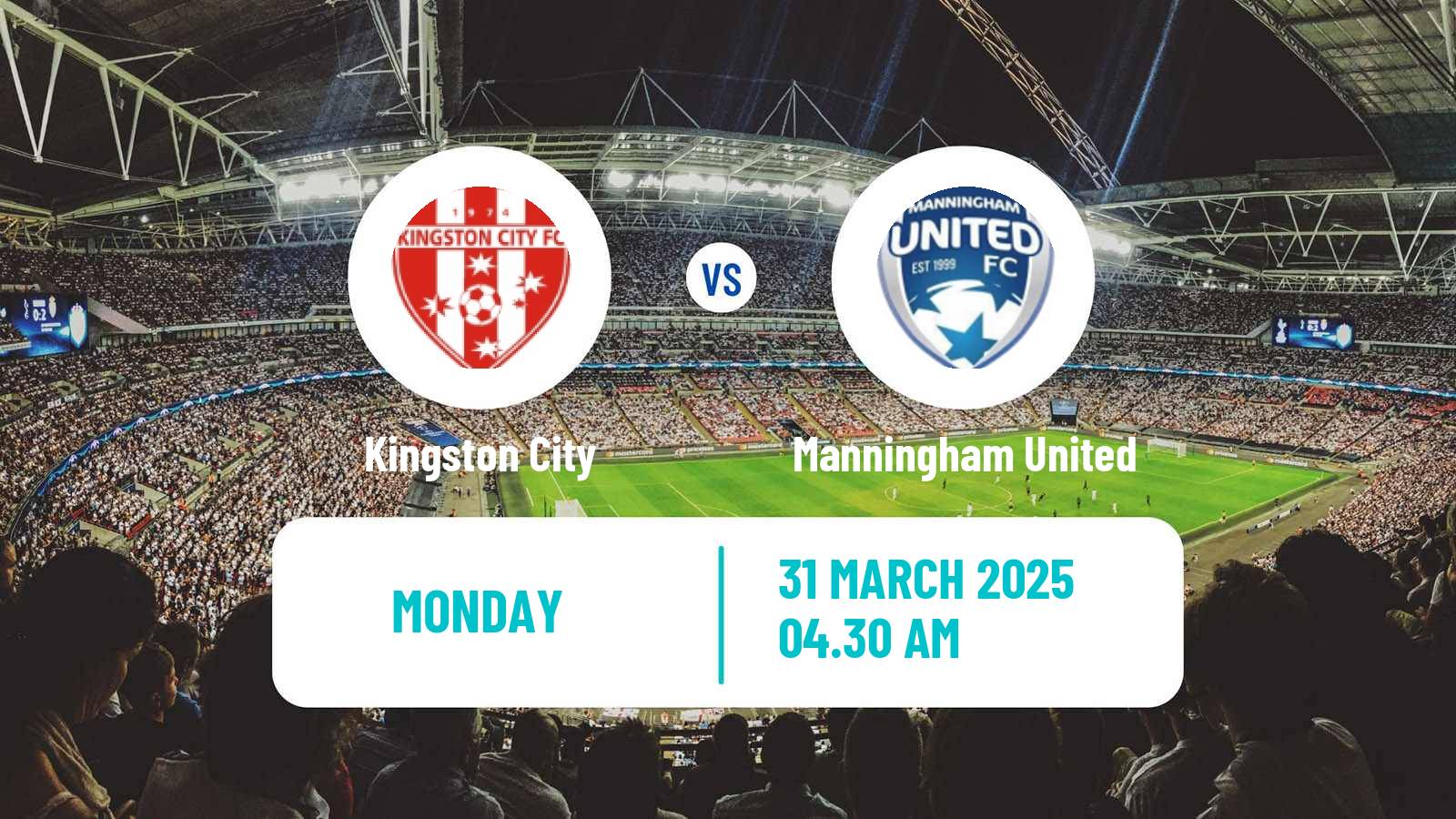 Soccer Australian Victoria Premier League Kingston City - Manningham United