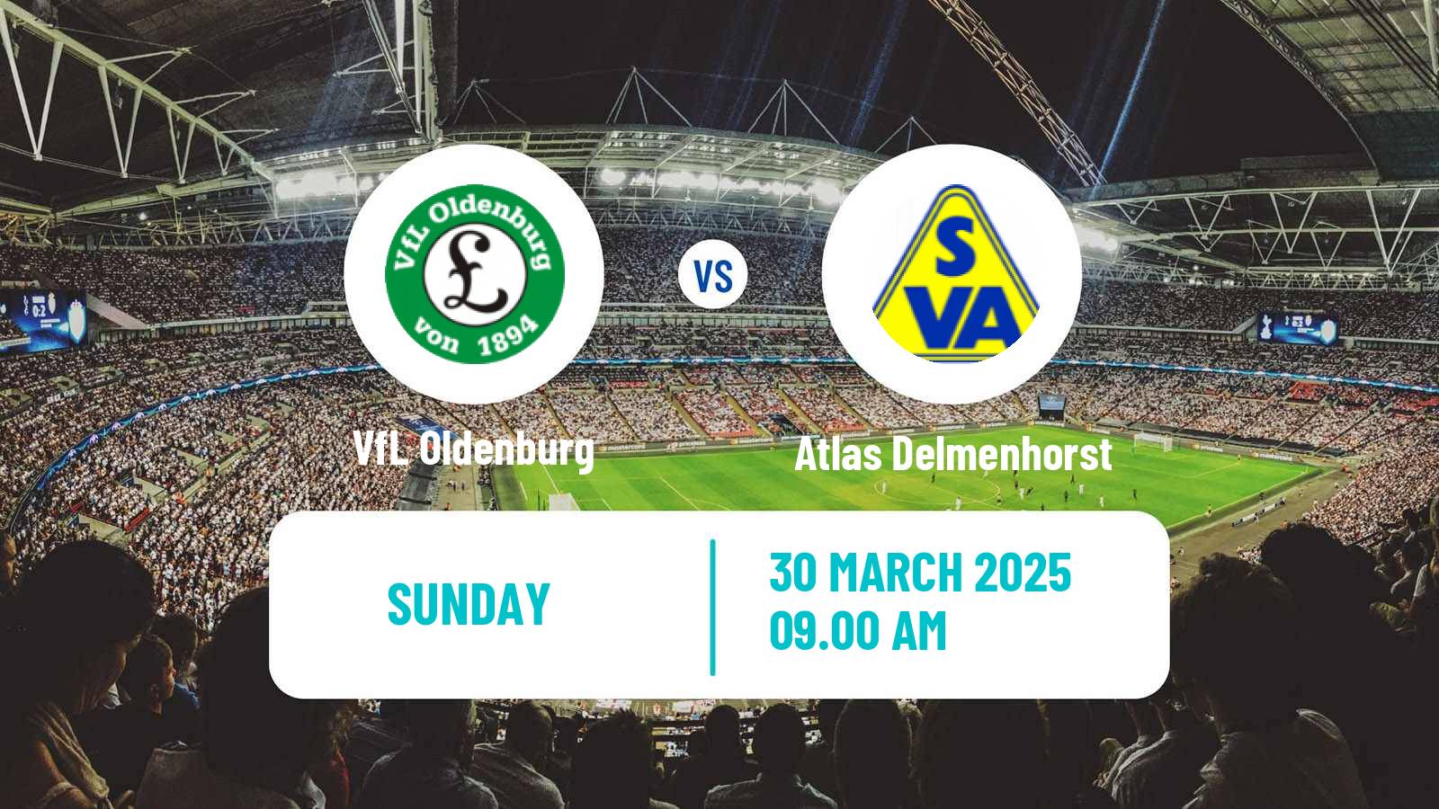 Soccer German Oberliga Niedersachsen VfL Oldenburg - Atlas Delmenhorst