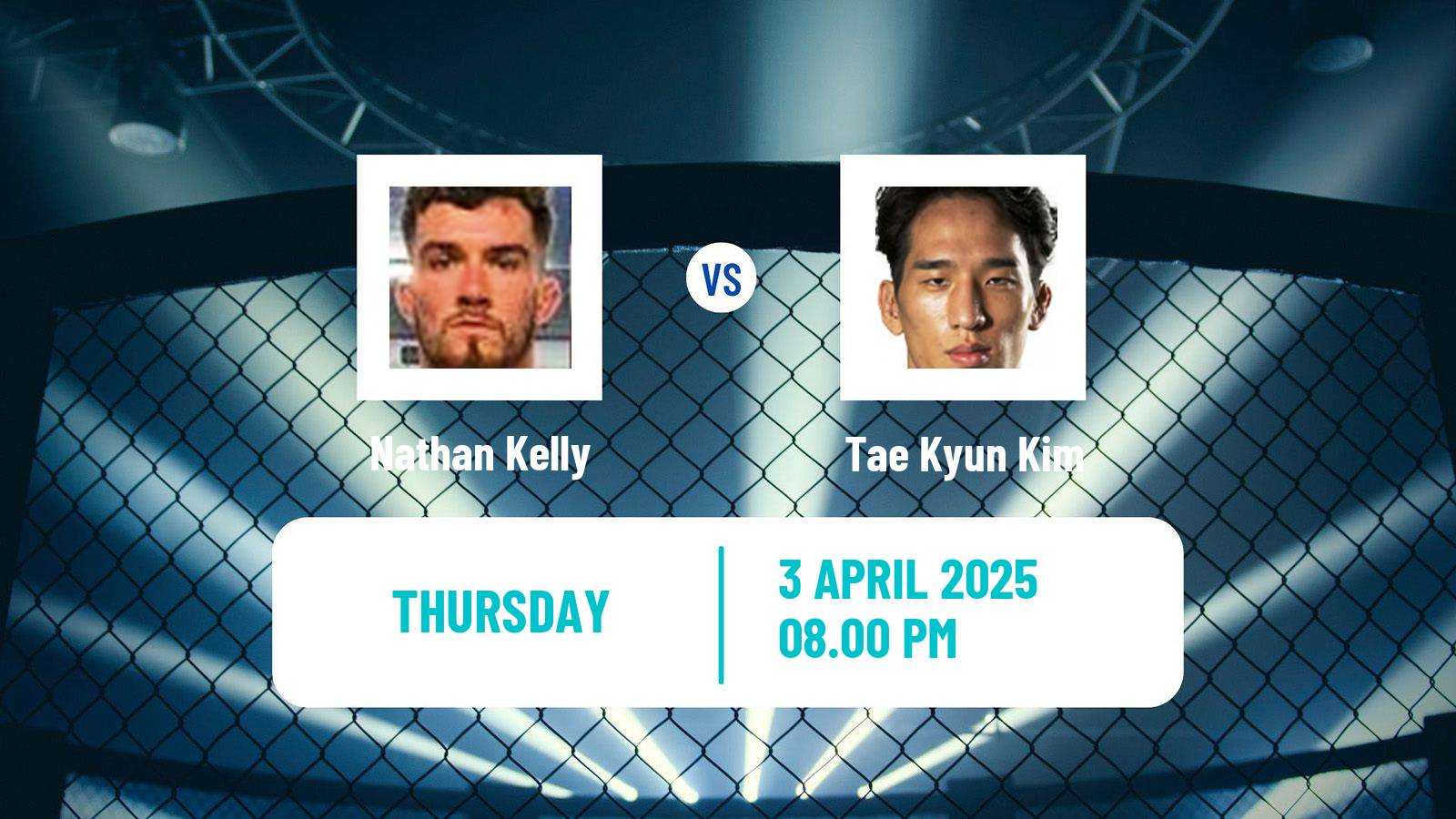 MMA Featherweight Pfl Tournament Men Nathan Kelly - Tae Kyun Kim