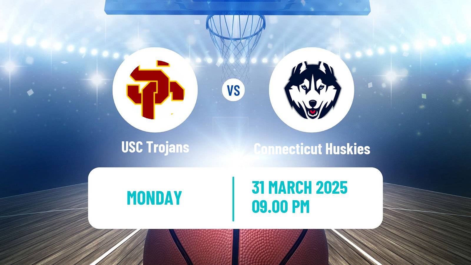 Basketball NCAA College Basketball Women USC Trojans - Connecticut Huskies