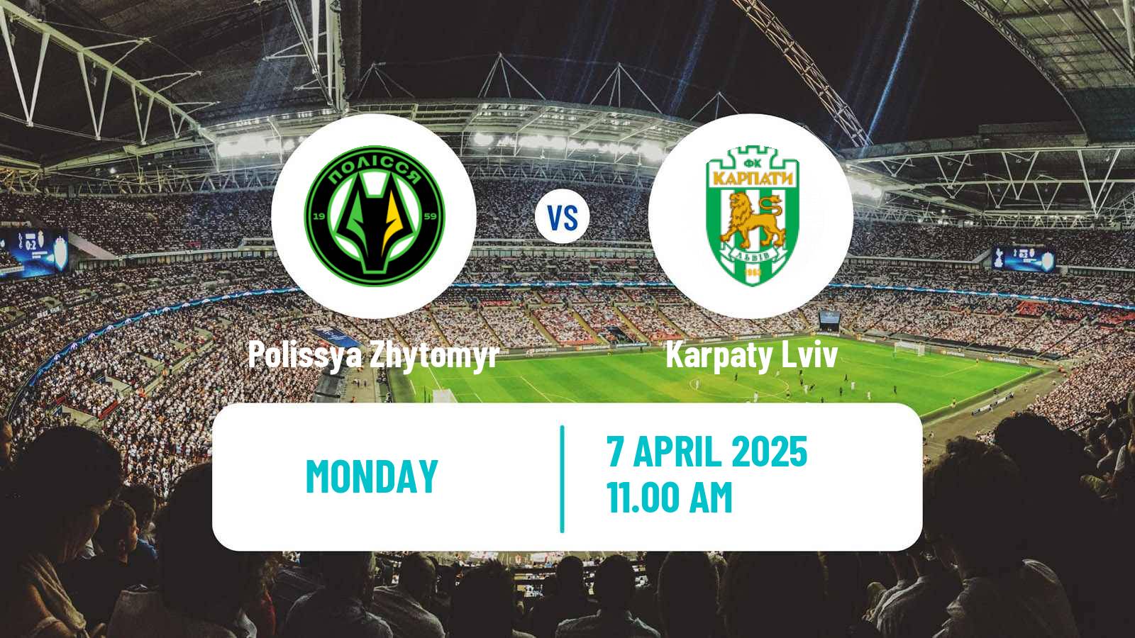 Soccer Ukrainian Premier League Polissya Zhytomyr - Karpaty Lviv