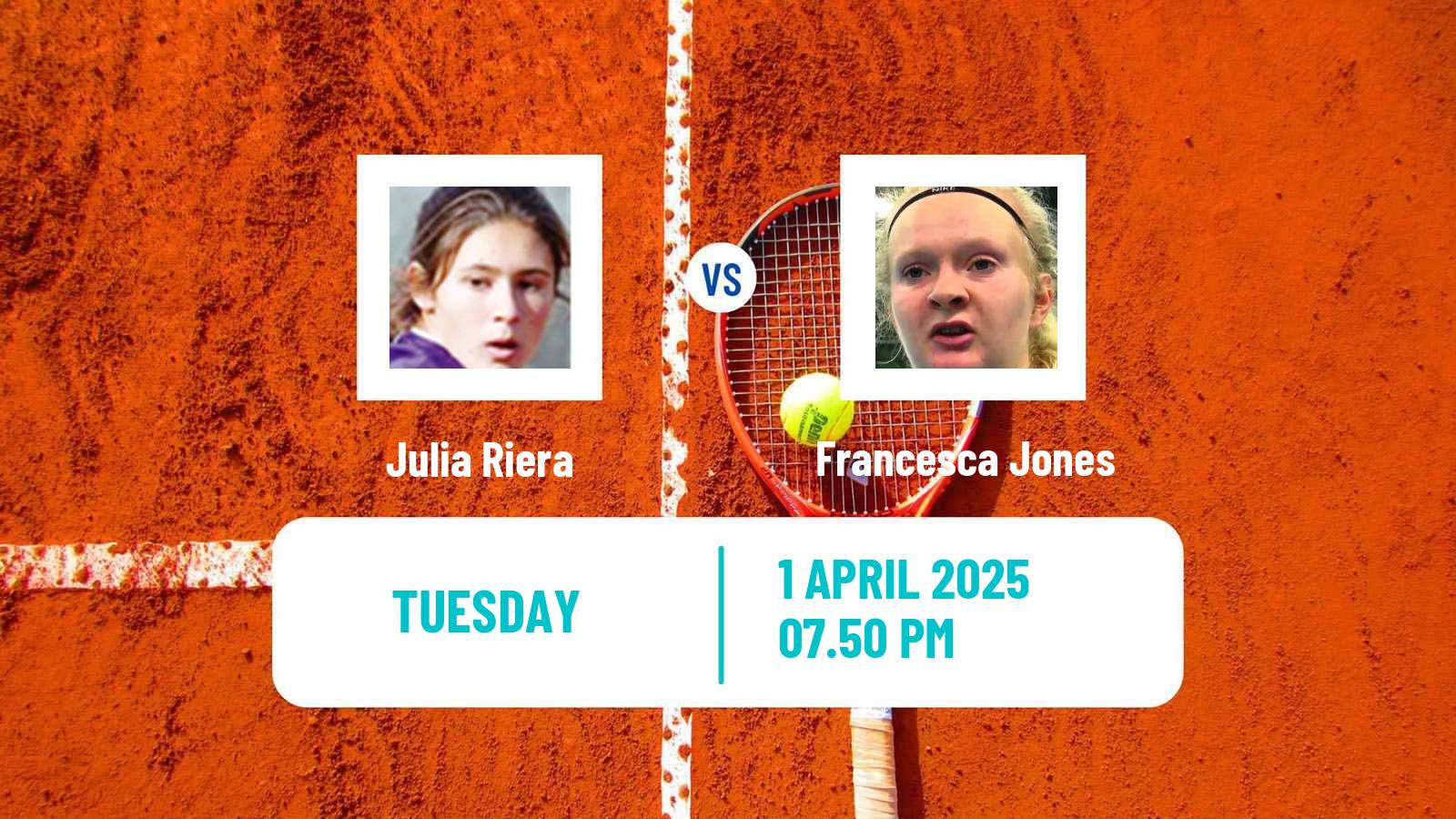 Tennis WTA Bogota Julia Riera - Francesca Jones