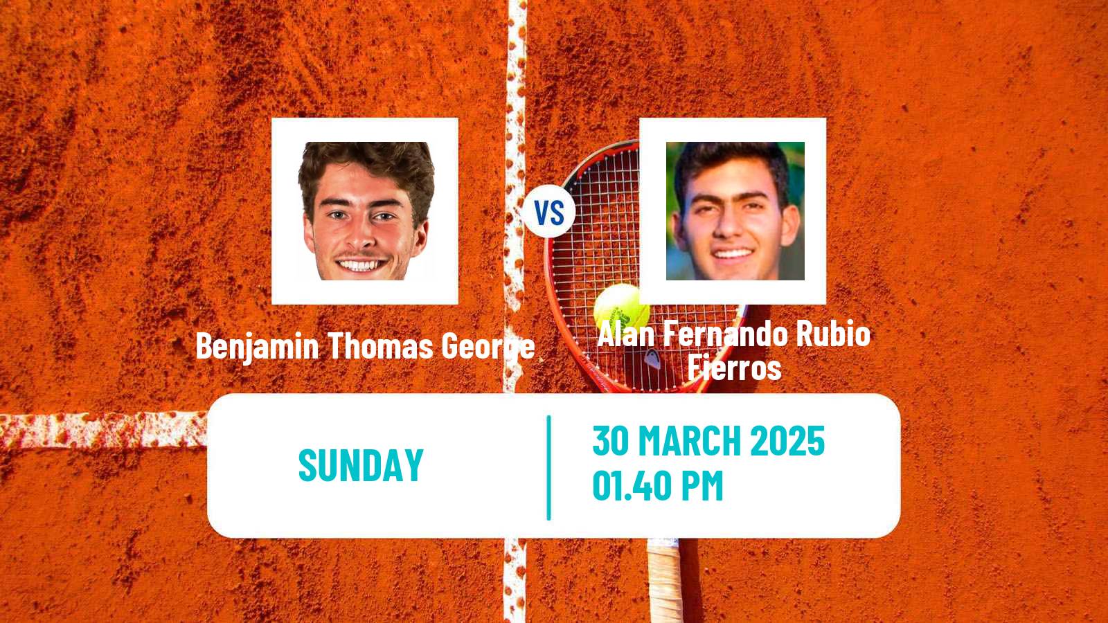 Tennis Morelos Challenger Men Benjamin Thomas George - Alan Fernando Rubio Fierros