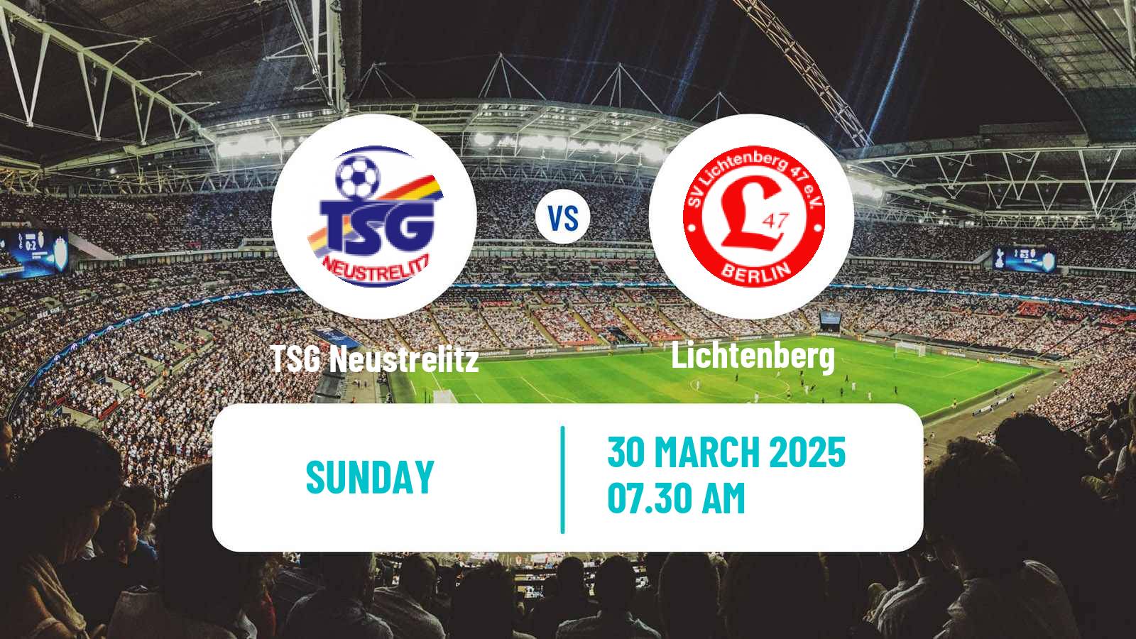 Soccer German Oberliga NOFV-Nord TSG Neustrelitz - Lichtenberg