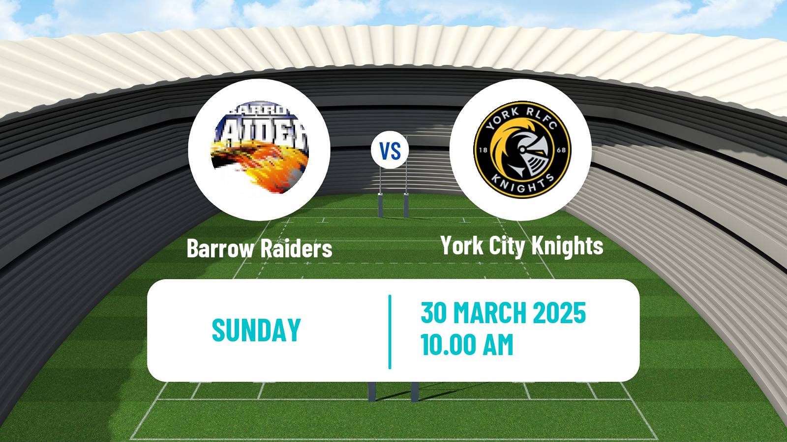 Rugby league English Championship Rugby League Barrow Raiders - York City Knights