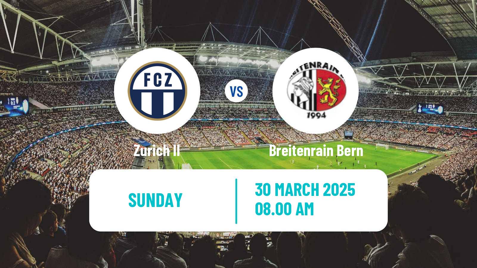Soccer Swiss Promotion League Zurich II - Breitenrain Bern