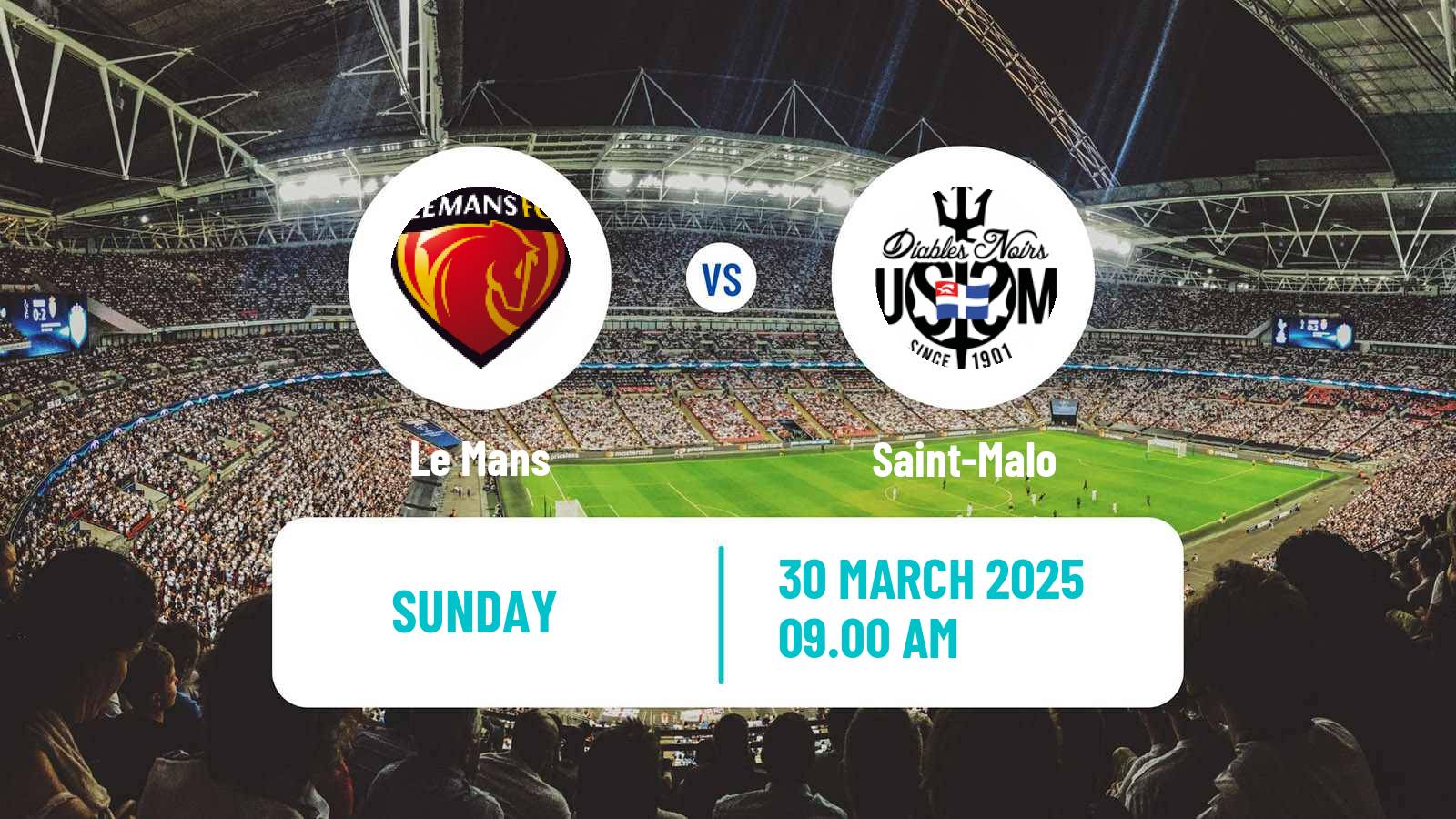 Soccer French Division 2 Women Le Mans - Saint-Malo