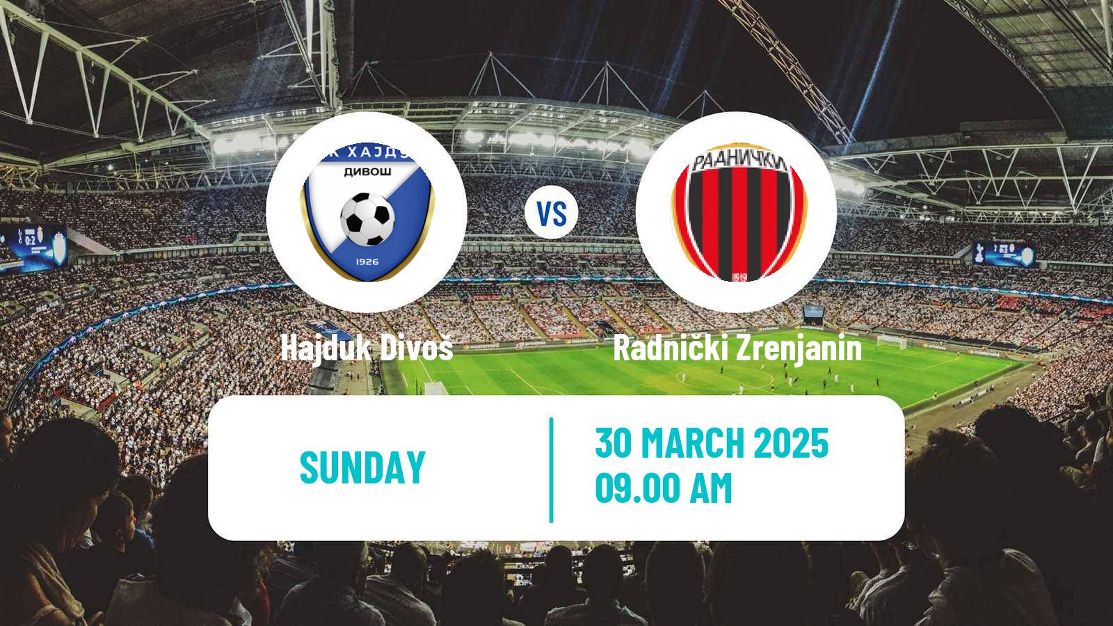 Football Serbian Srpska Liga - Vojvodina Hajduk Divoš - Radnički Zrenjanin