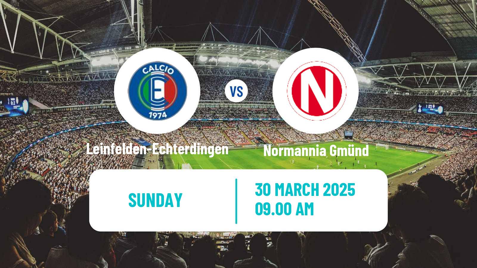 Soccer German Oberliga Baden-Württemberg Leinfelden-Echterdingen - Normannia Gmünd