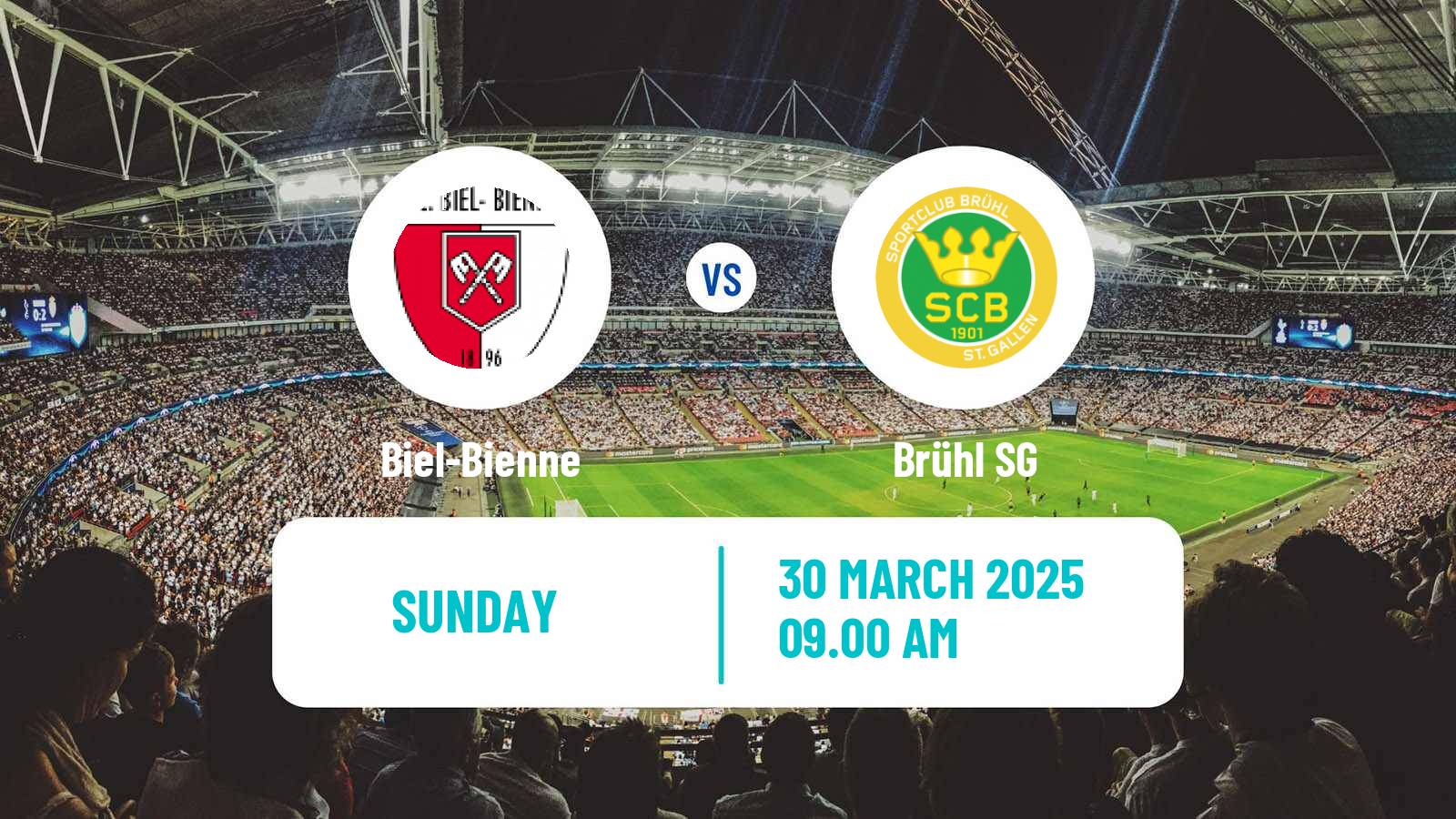 Soccer Swiss Promotion League Biel-Bienne - Brühl
