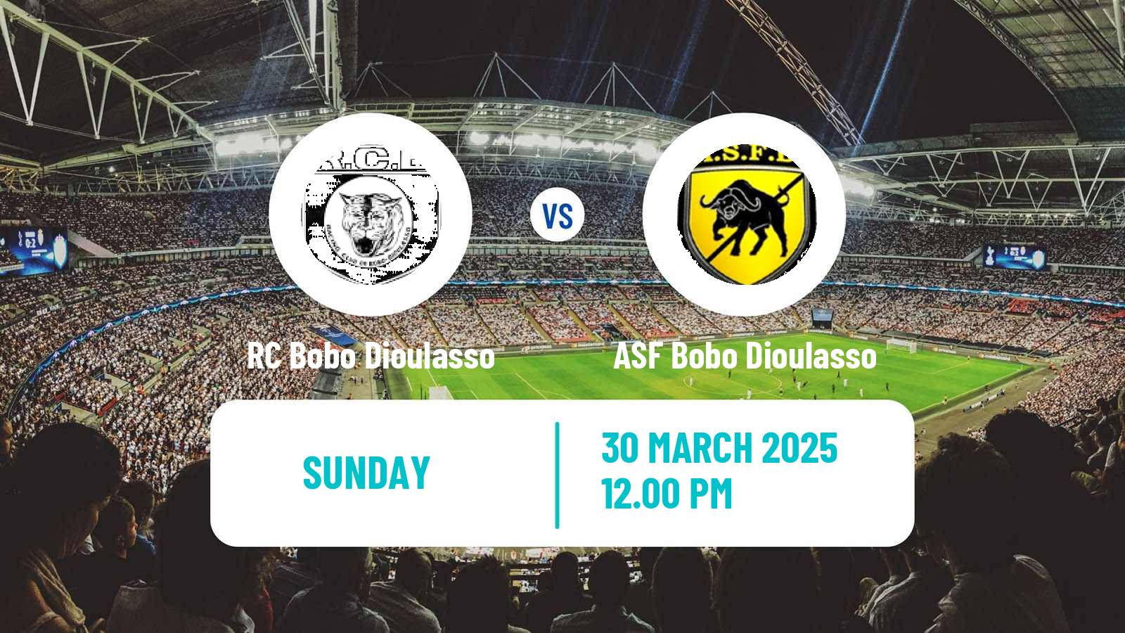 Soccer Burkina Faso Premier League RC Bobo Dioulasso - ASF Bobo Dioulasso
