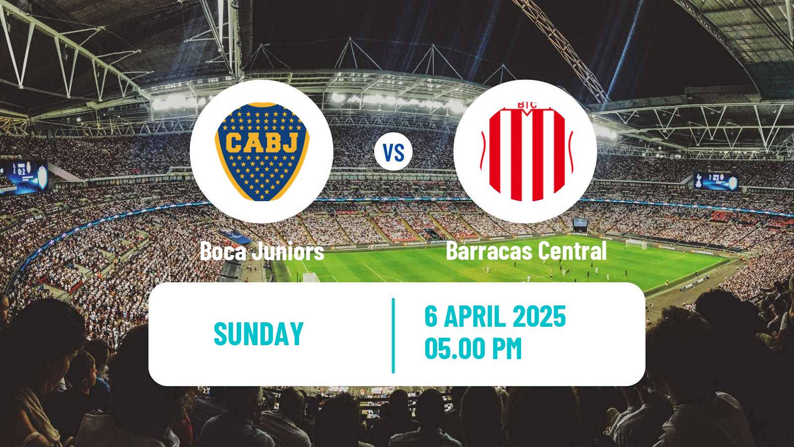 Soccer Argentinian Liga Profesional Boca Juniors - Barracas Central