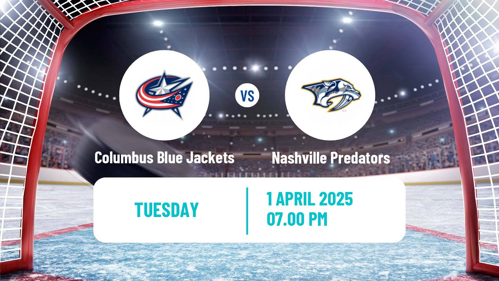 Hockey NHL Columbus Blue Jackets - Nashville Predators