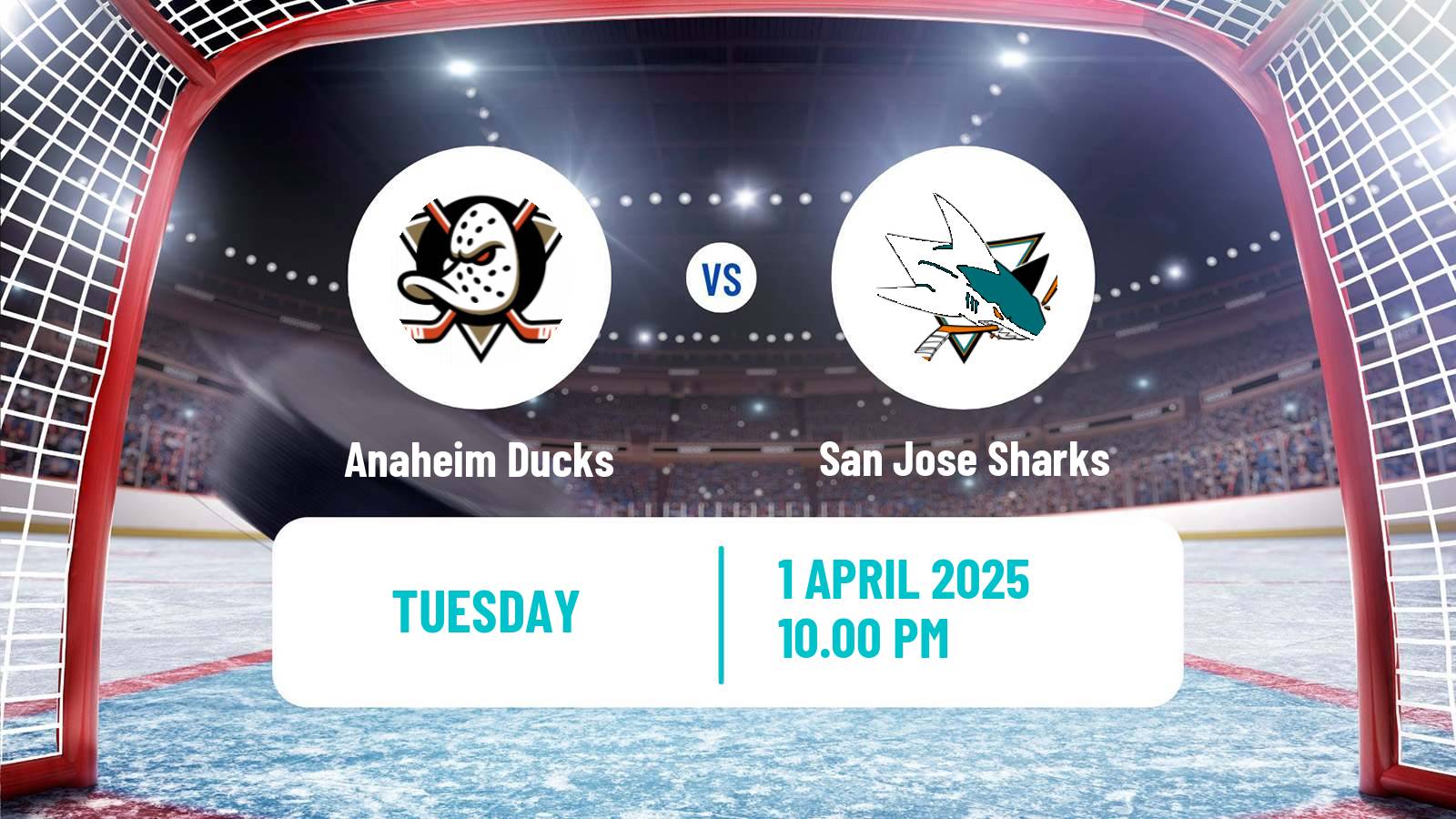 Hockey NHL Anaheim Ducks - San Jose Sharks