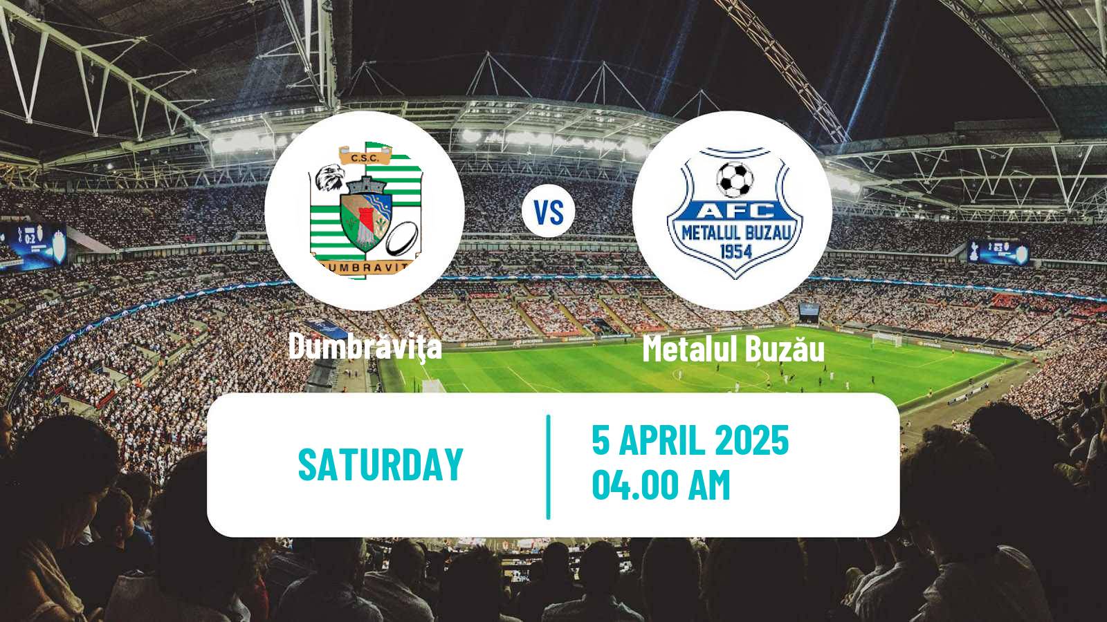 Soccer Romanian Division 2 Dumbrăviţa - Metalul Buzău