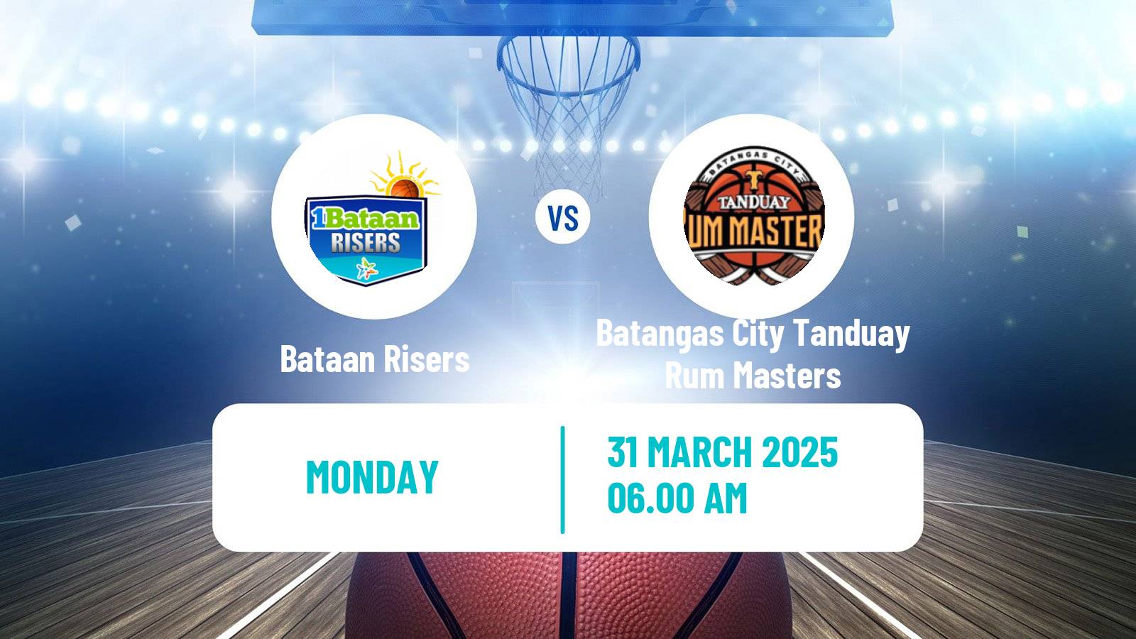 Basketball Philippines MBPL  Bataan Risers - Batangas City Tanduay Rum Masters