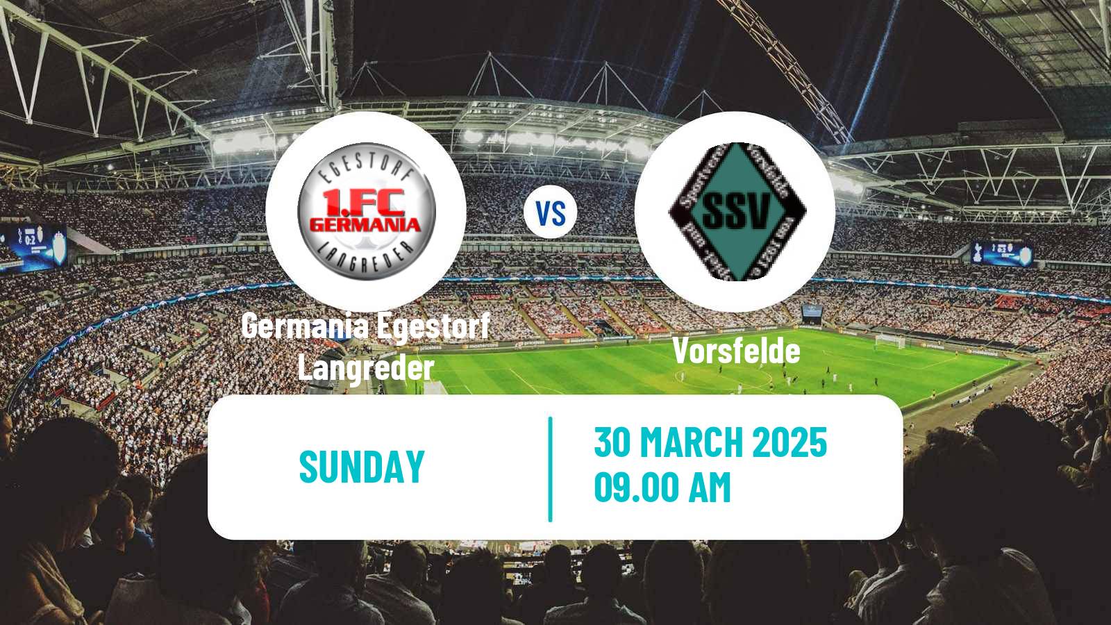 Soccer German Oberliga Niedersachsen Germania Egestorf Langreder - Vorsfelde