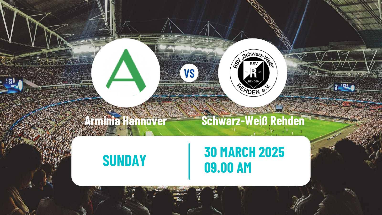 Soccer German Oberliga Niedersachsen Arminia Hannover - Schwarz-Weiß Rehden