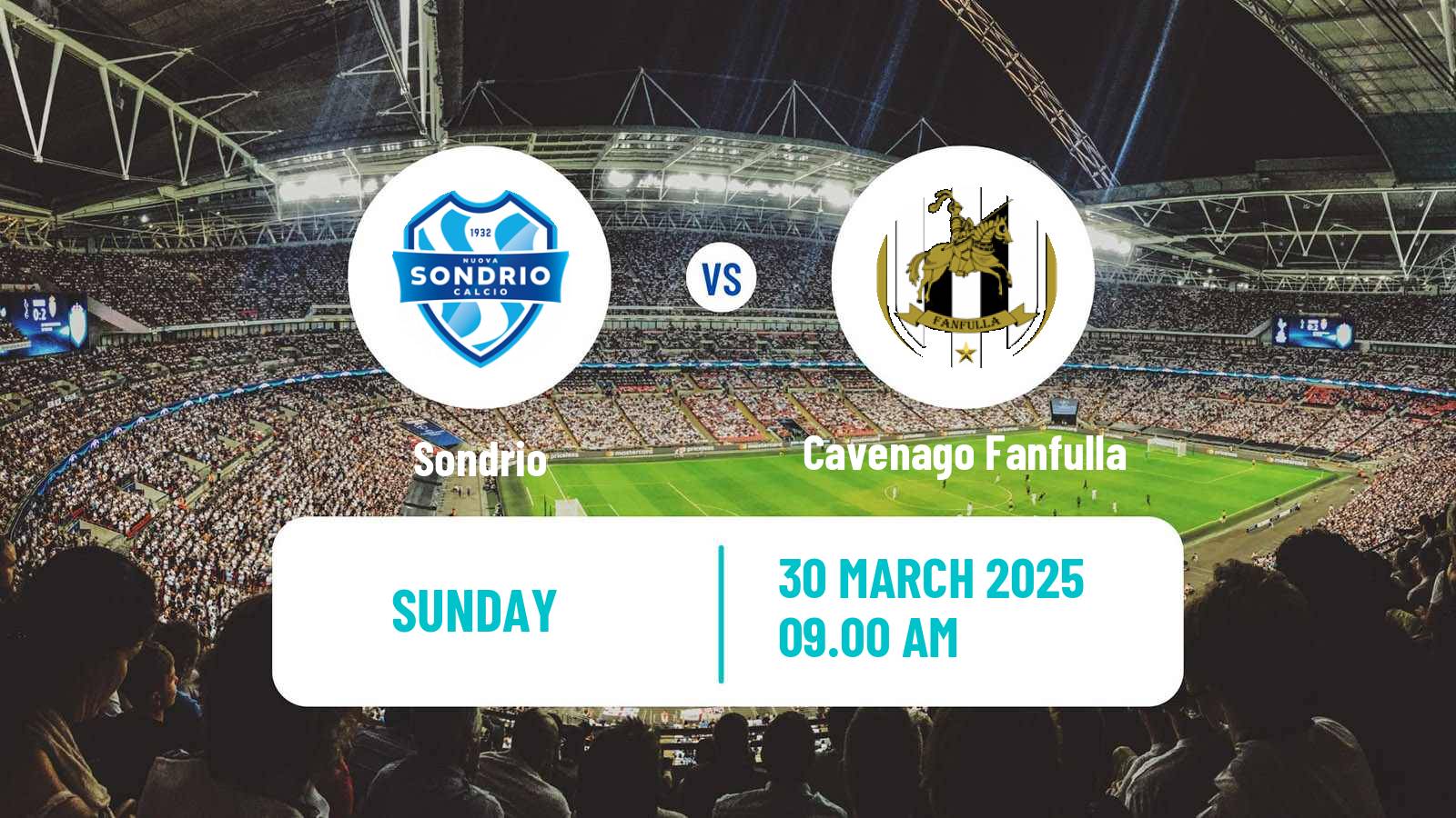 Soccer Italian Serie D - Group B Sondrio - Cavenago Fanfulla