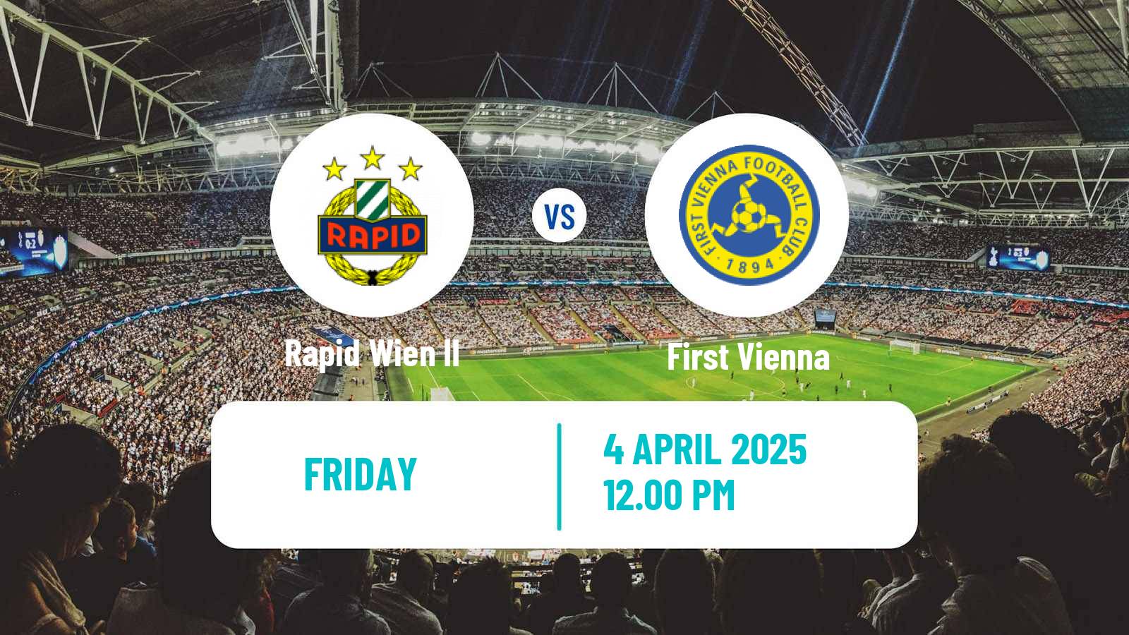 Soccer Austrian 2 Liga Rapid Wien II - First Vienna