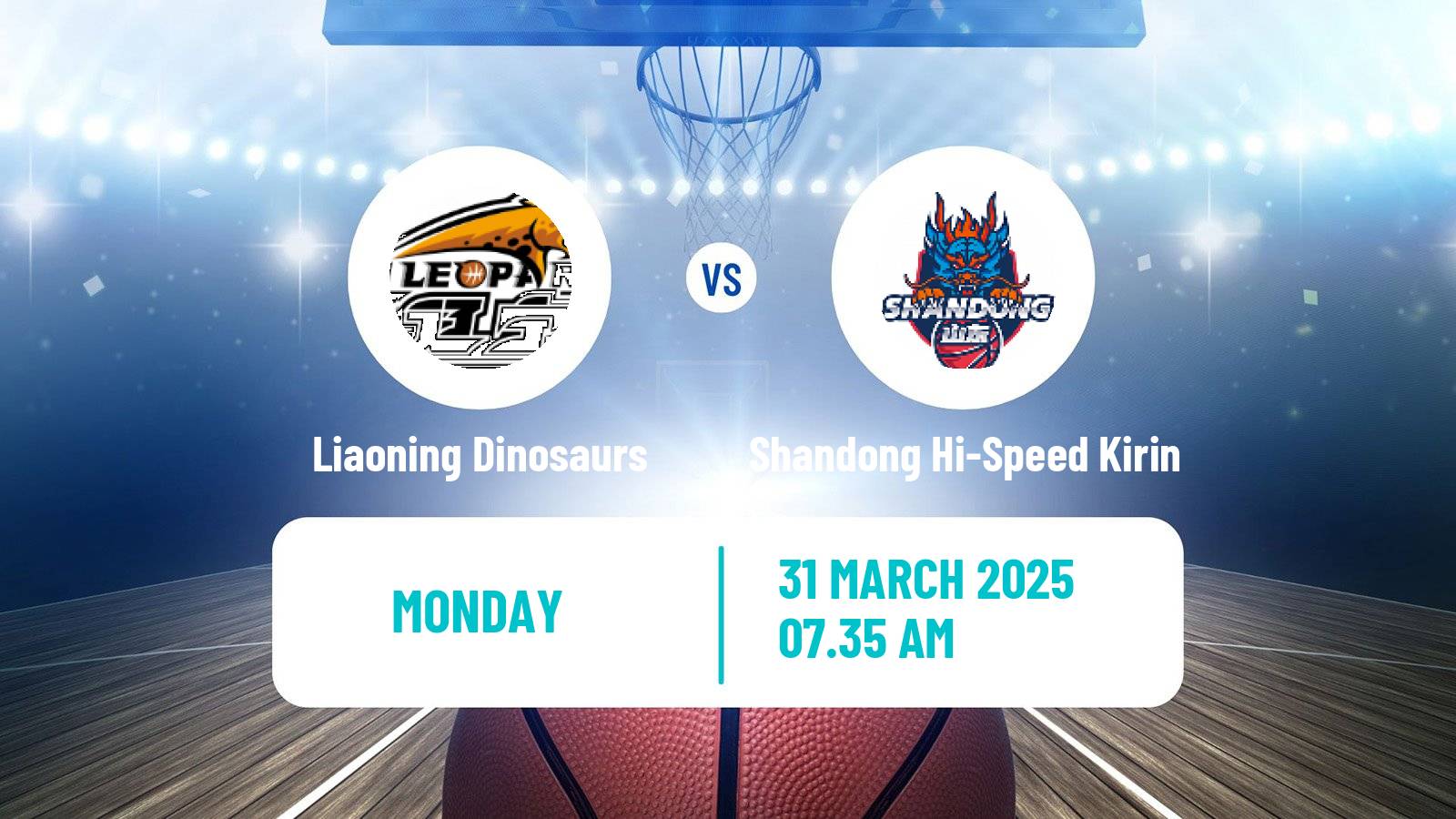 Basketball CBA Liaoning Dinosaurs - Shandong Hi-Speed Kirin