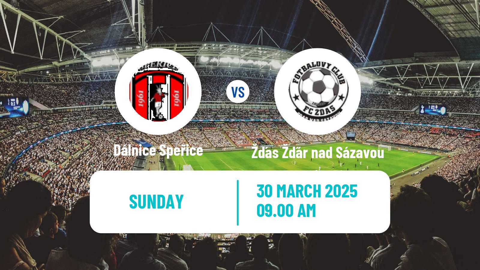 Soccer Czech Division D Dálnice Speřice - Žďas Žďár nad Sázavou