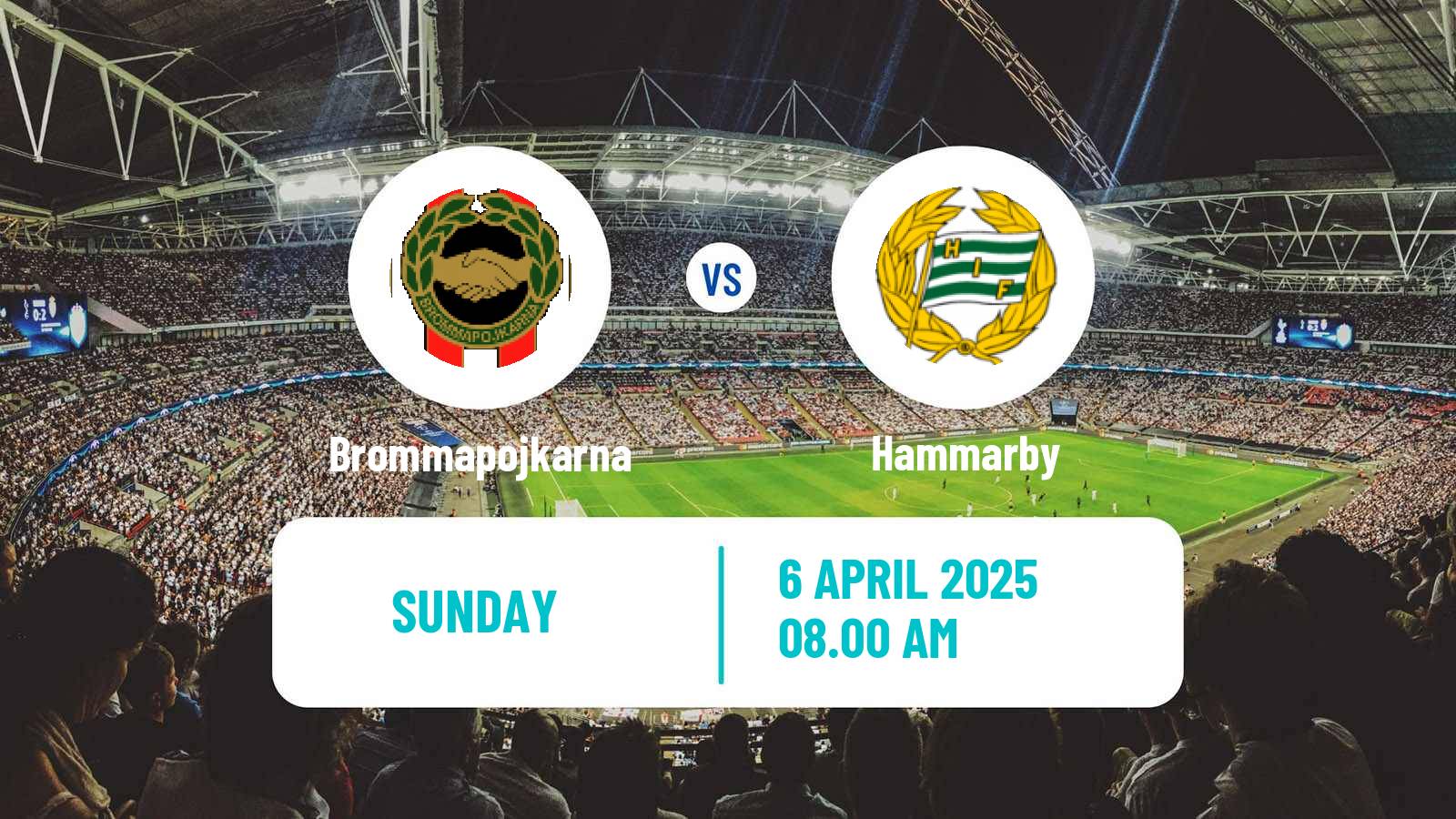 Soccer Swedish Allsvenskan Brommapojkarna - Hammarby