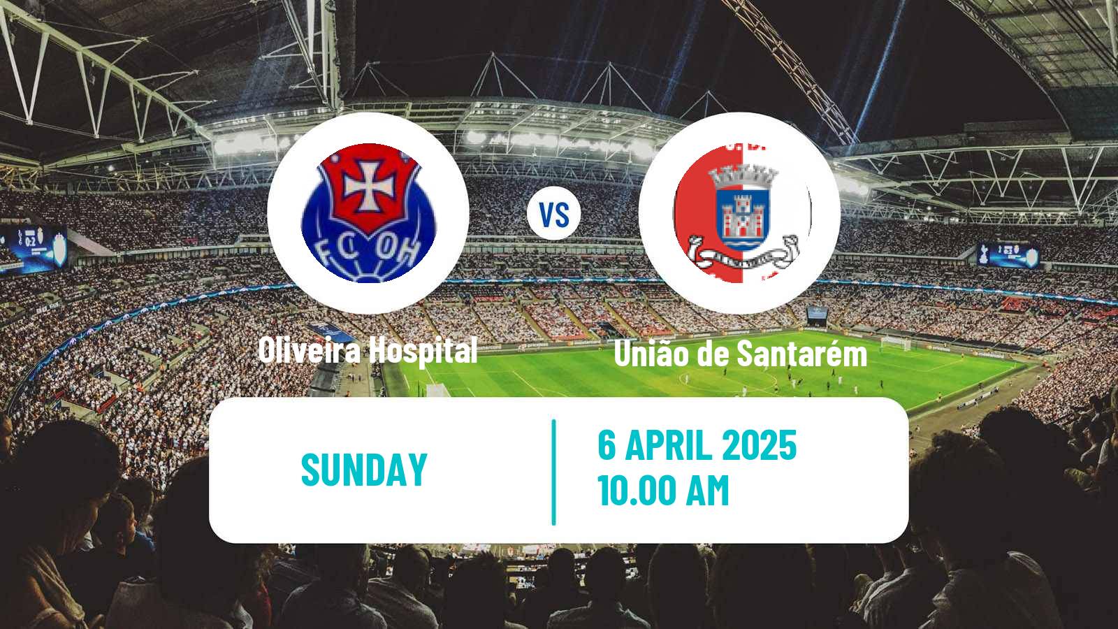 Soccer Portuguese Liga 3 Oliveira Hospital - União de Santarém