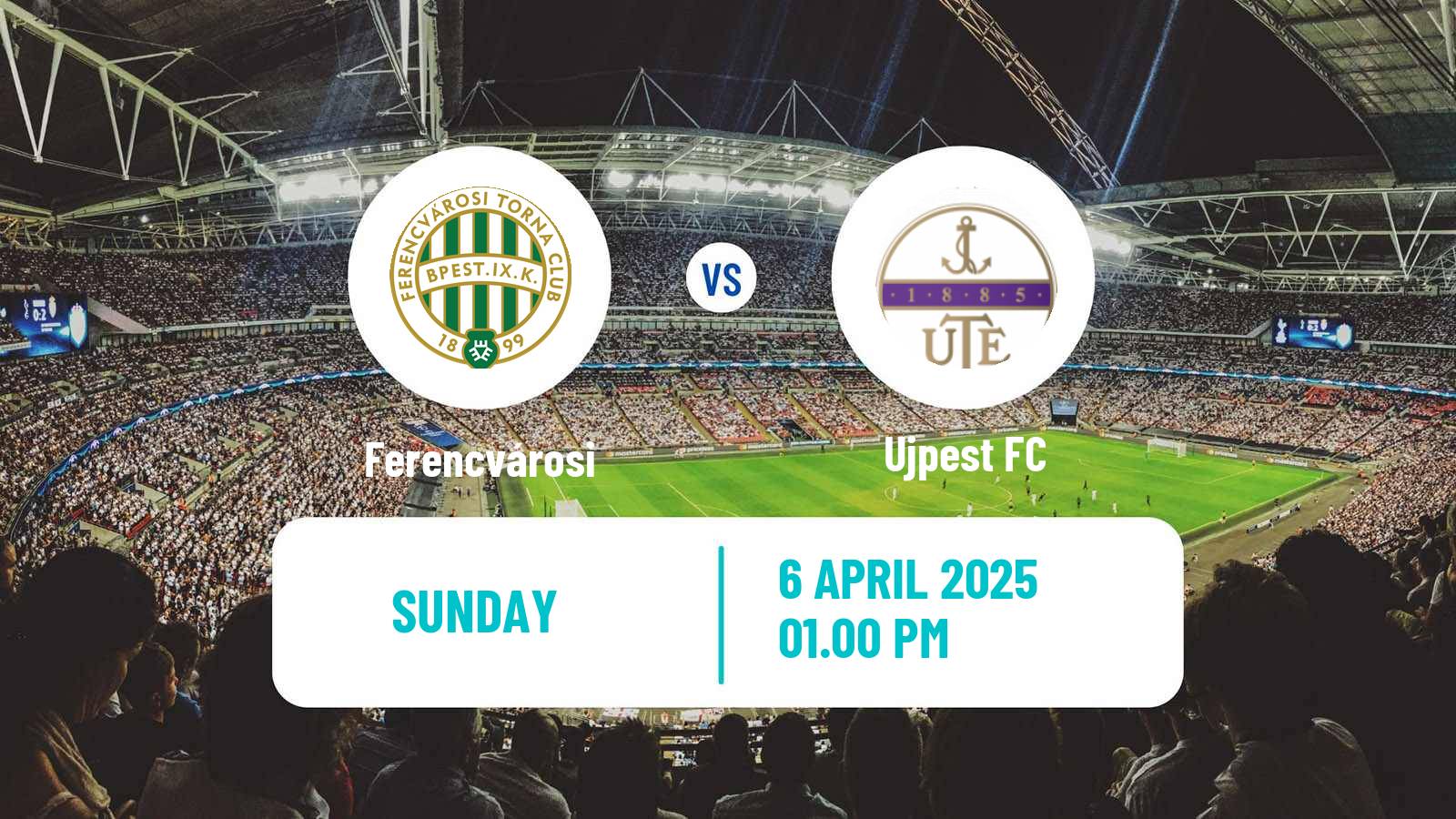 Soccer Hungarian NB I Ferencvárosi - Ujpest
