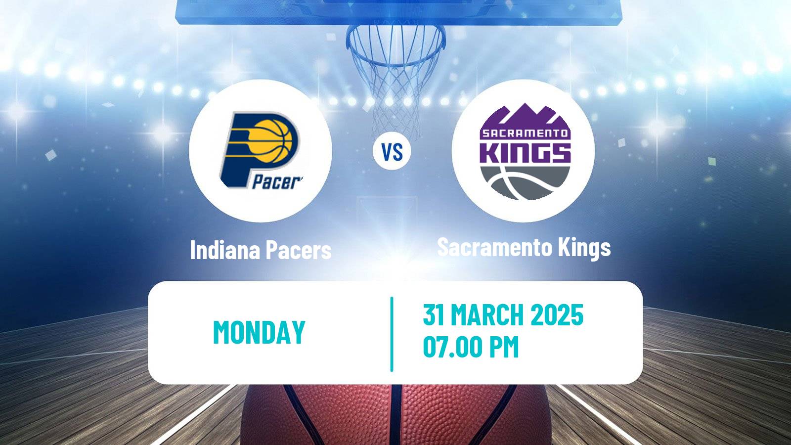 Basketball NBA Indiana Pacers - Sacramento Kings