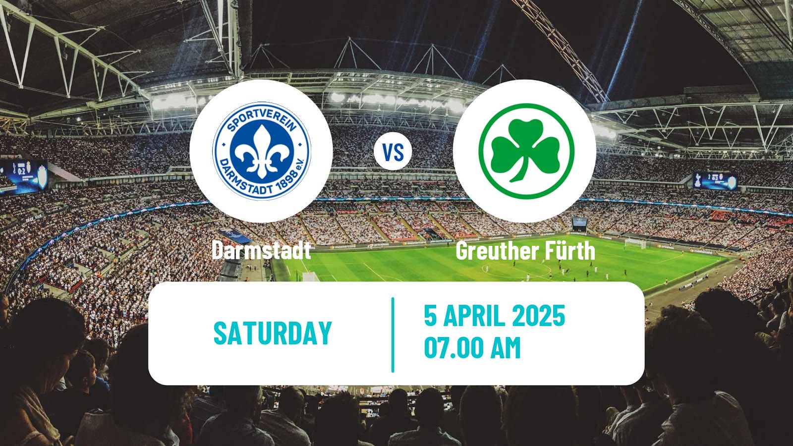 Soccer German 2 Bundesliga Darmstadt - Greuther Fürth