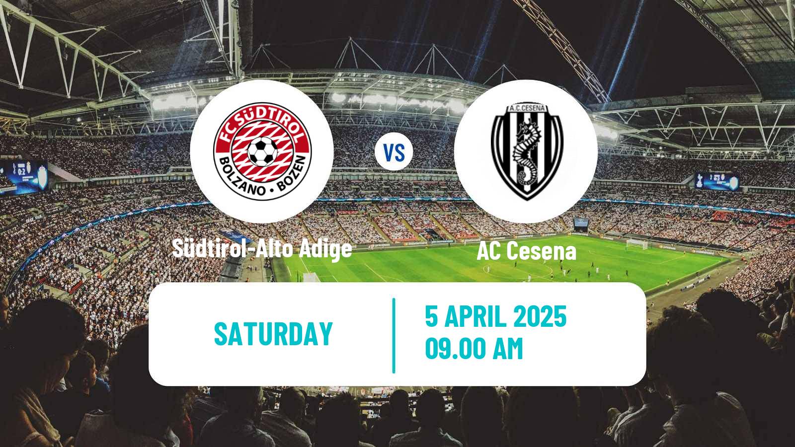Soccer Italian Serie B Südtirol-Alto Adige - Cesena