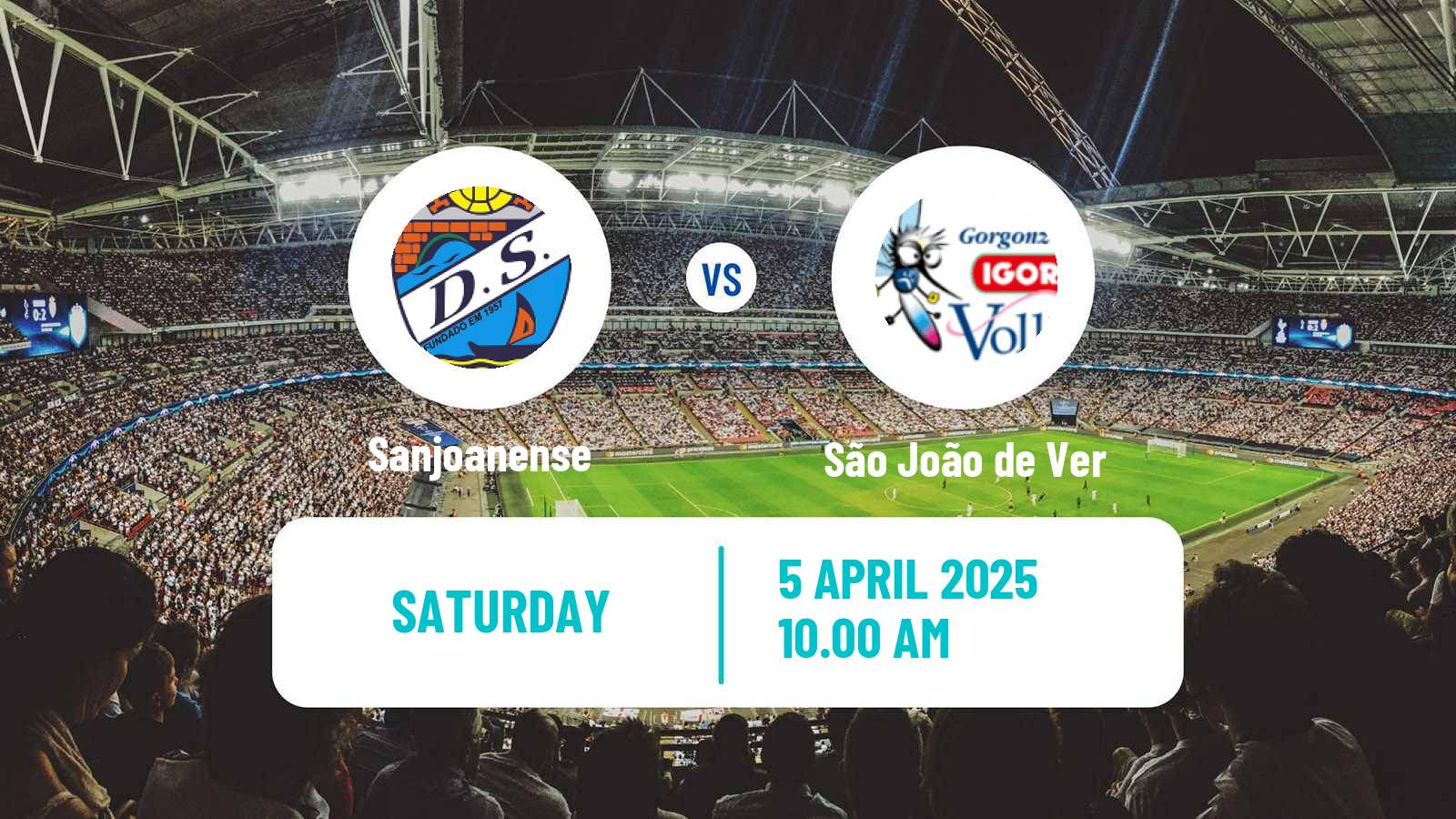 Soccer Portuguese Liga 3 Sanjoanense - São João de Ver