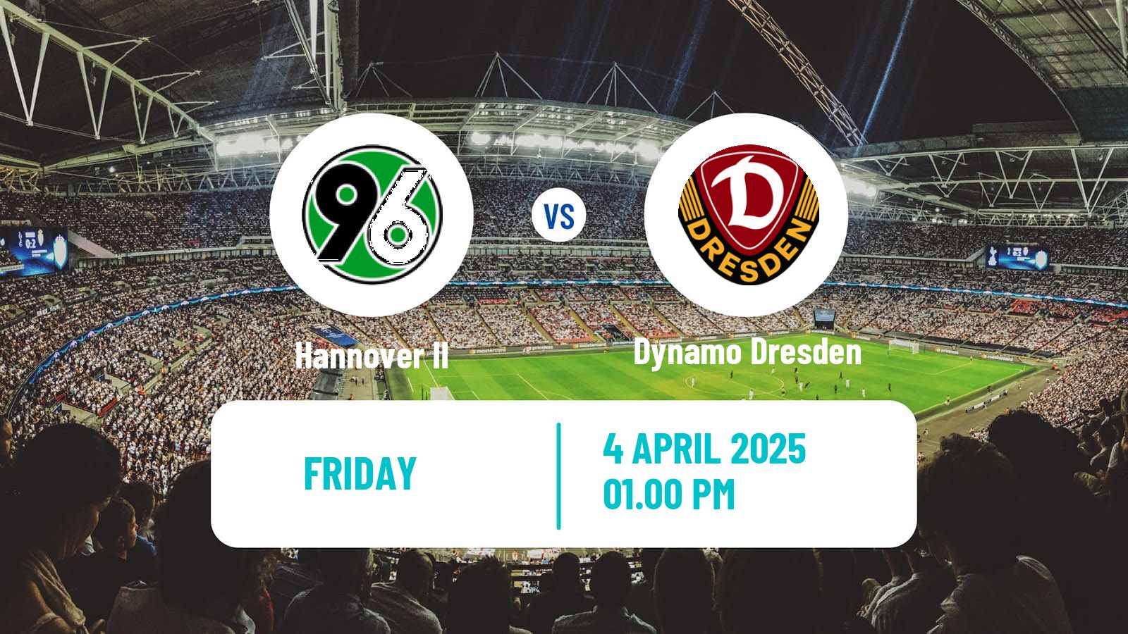 Soccer German 3 Bundesliga Hannover II - Dynamo Dresden