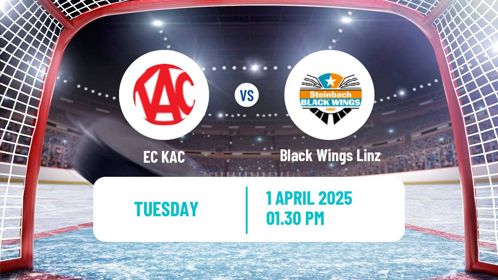 Hockey Austrian Ice Hockey League EC KAC - Black Wings Linz
