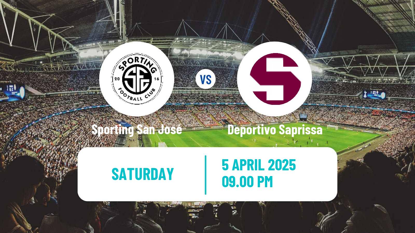 Soccer Costa Rican Primera Division Sporting San José - Deportivo Saprissa