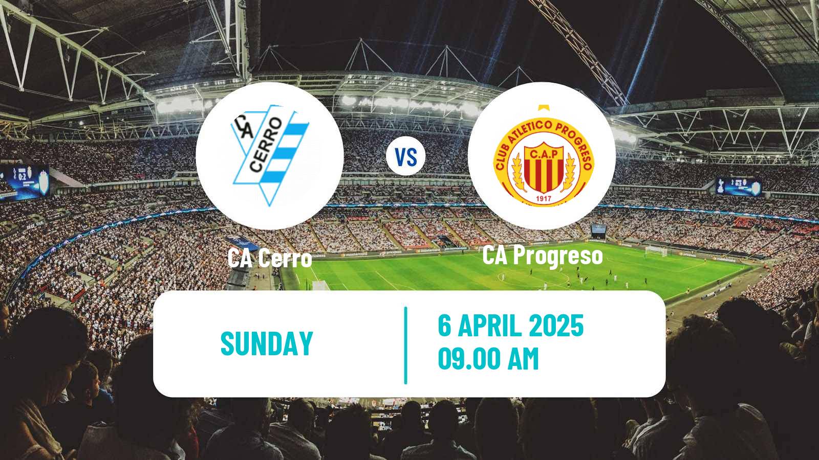 Soccer Uruguayan Primera Division Cerro - Progreso