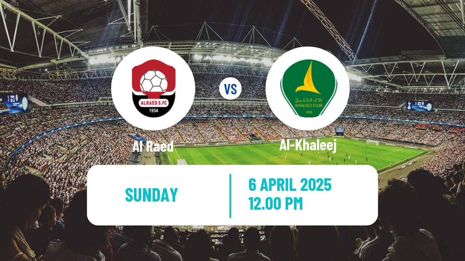 Soccer Saudi Professional League Al Raed - Al-Khaleej