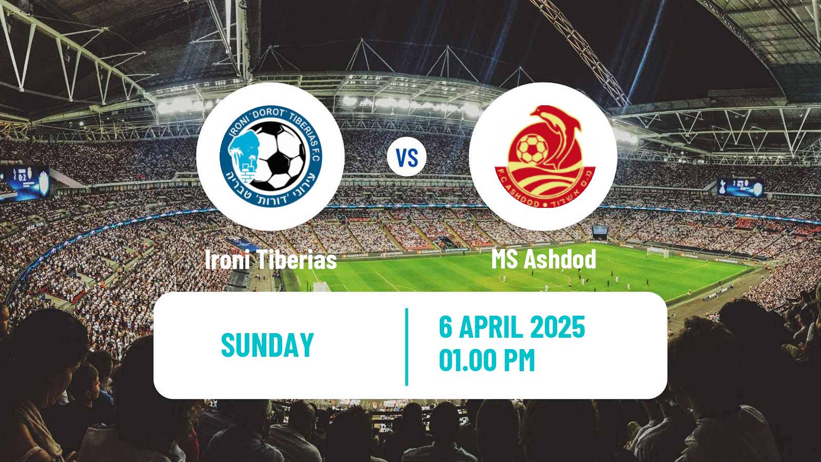 Soccer Israeli Ligat haAl Ironi Tiberias - MS Ashdod