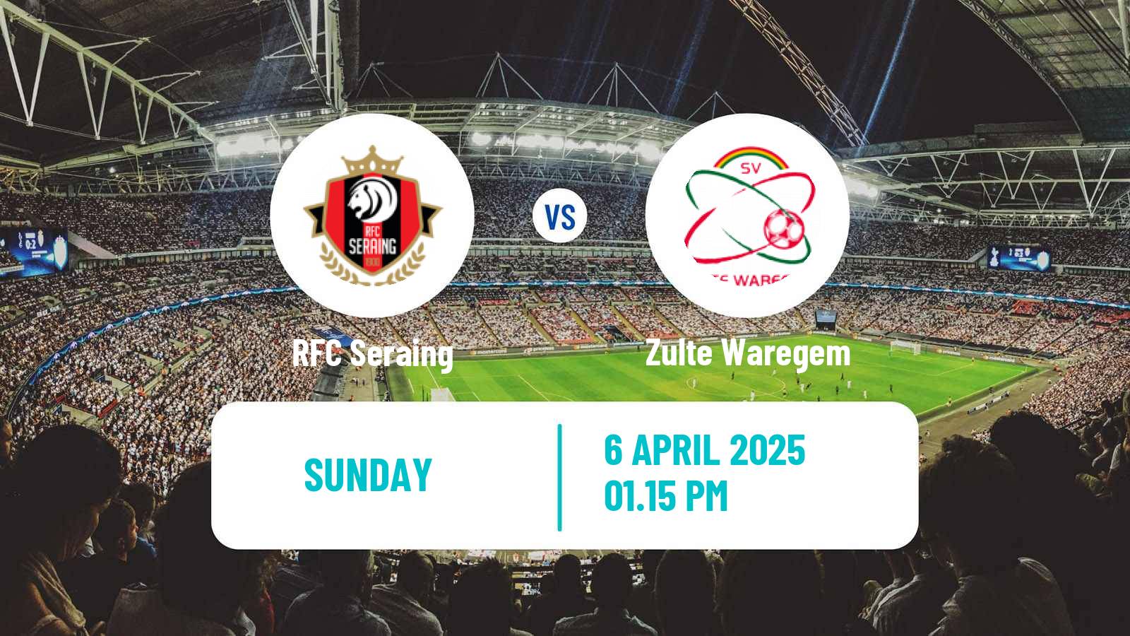 Soccer Belgian Сhallenger Pro League Seraing - Zulte Waregem