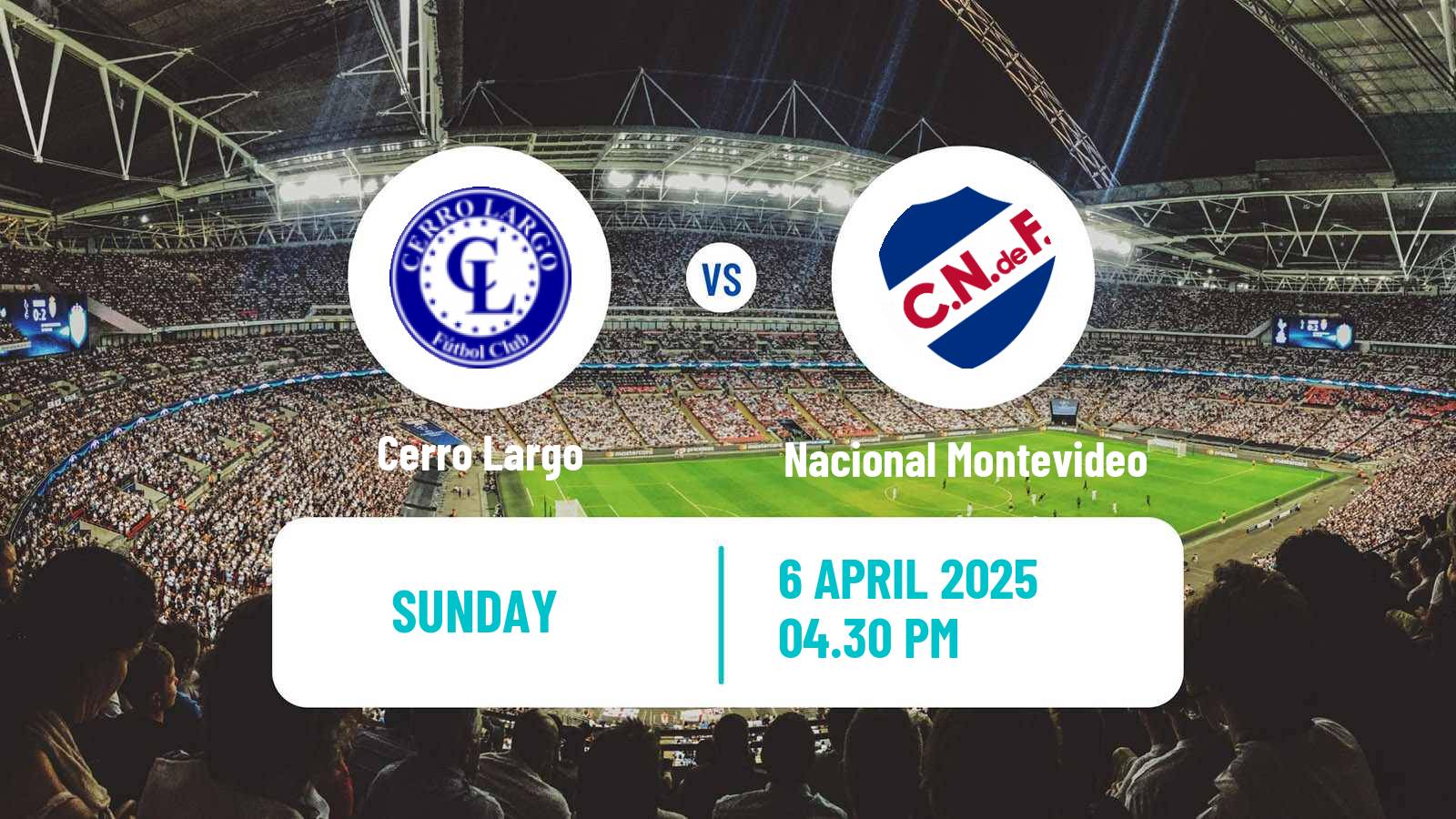 Soccer Uruguayan Primera Division Cerro Largo - Nacional Montevideo