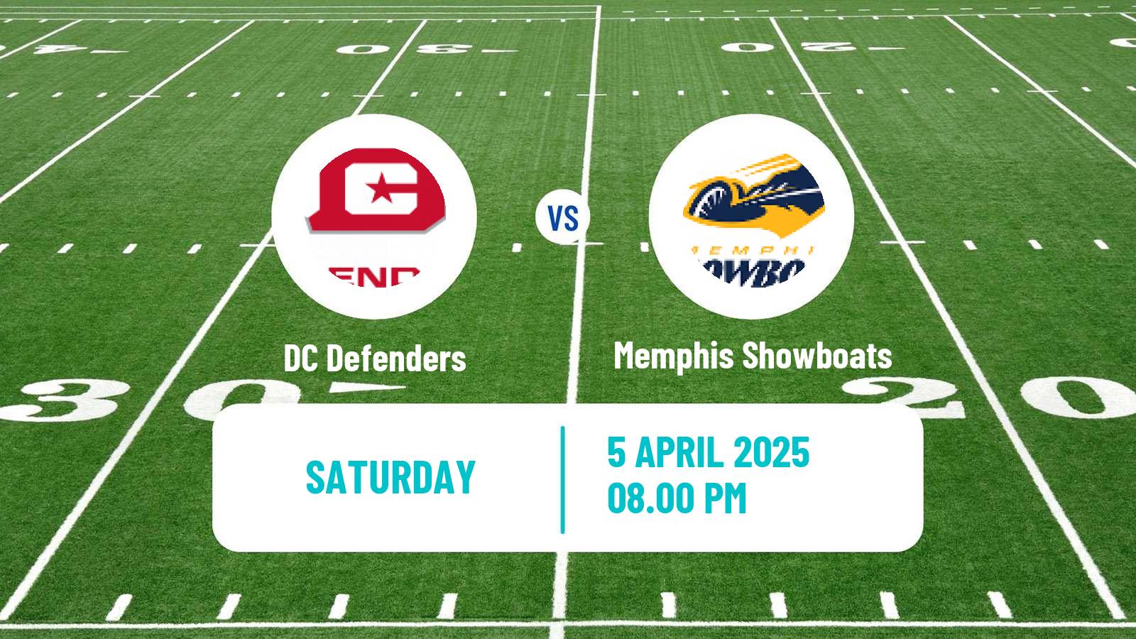American football UFL DC Defenders - Memphis Showboats