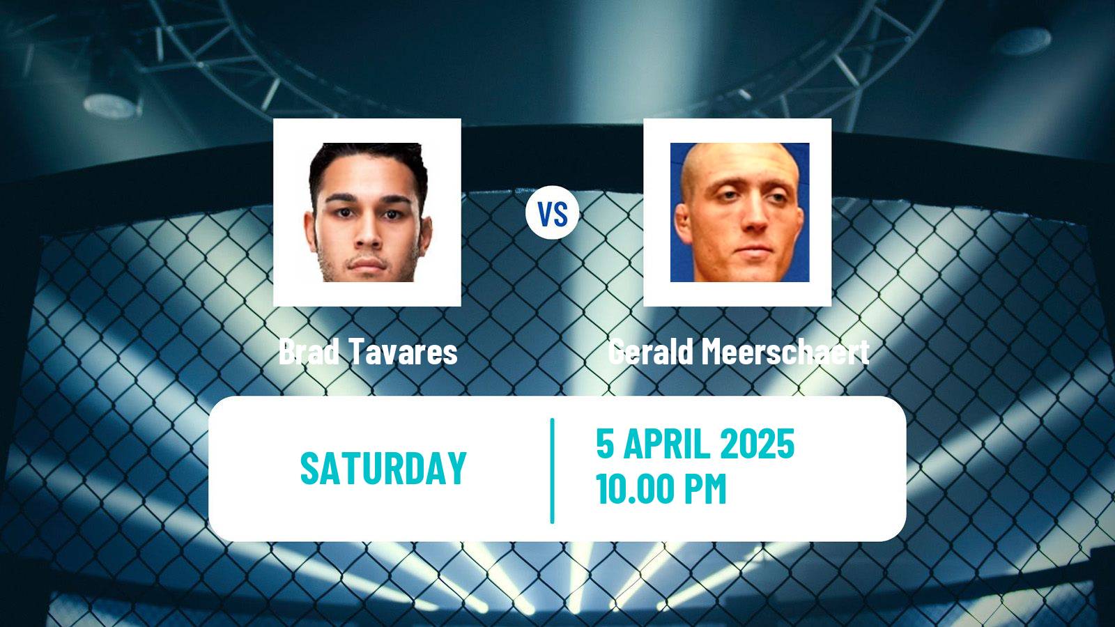 MMA Middleweight UFC Men Brad Tavares - Gerald Meerschaert