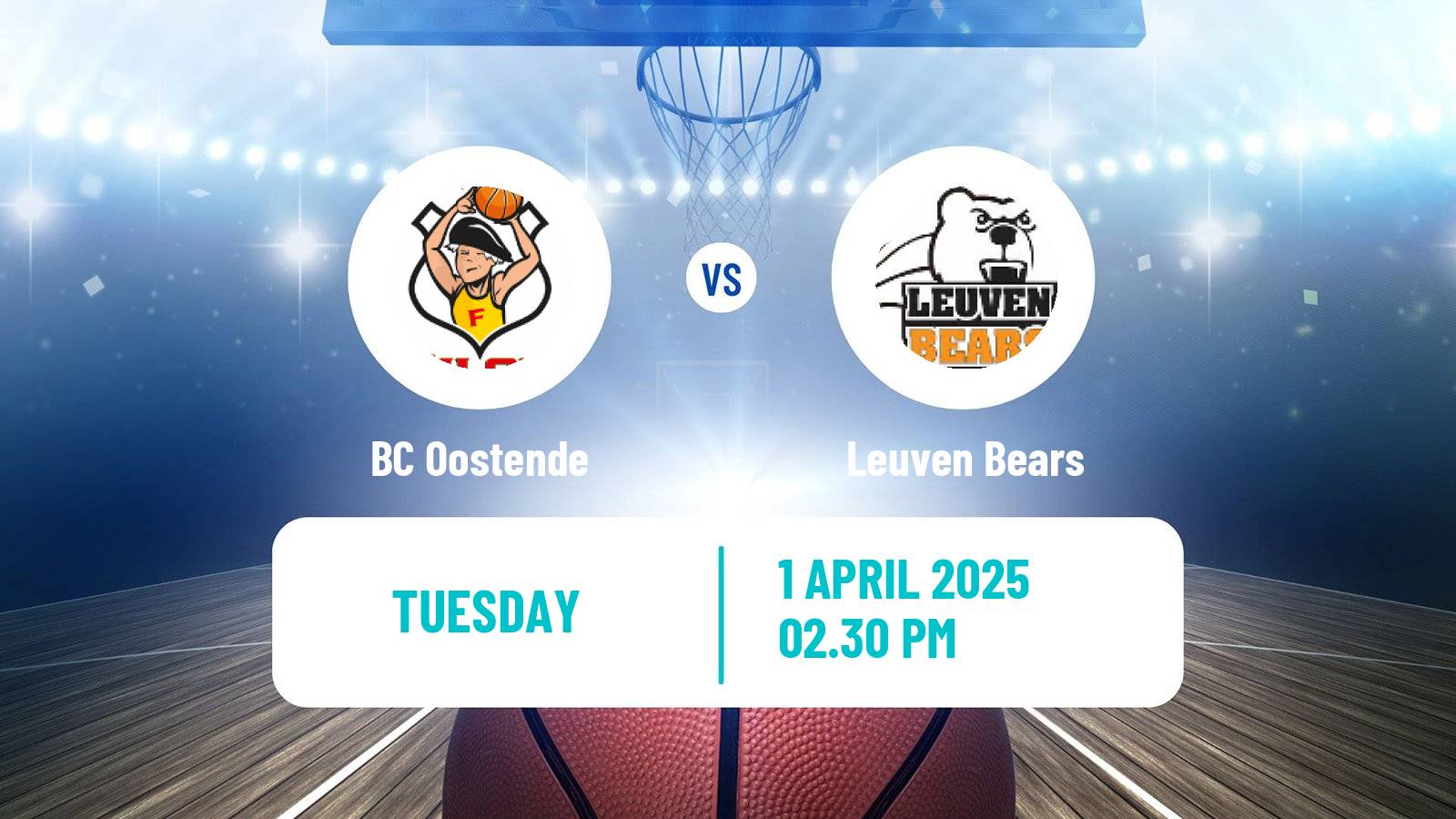 Basketball BNXT League Oostende - Leuven Bears