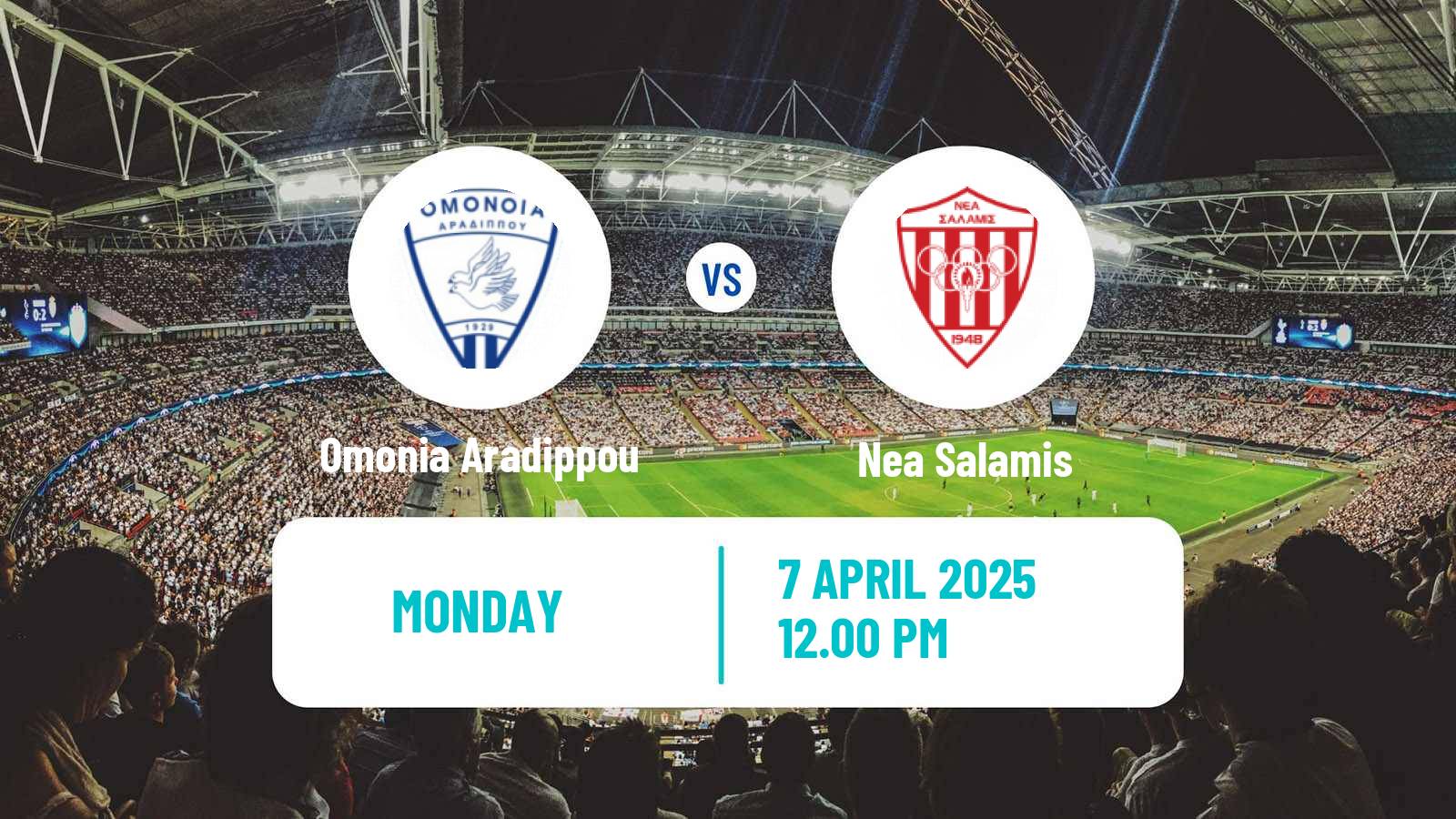 Soccer Cypriot First Division Omonia Aradippou - Nea Salamis